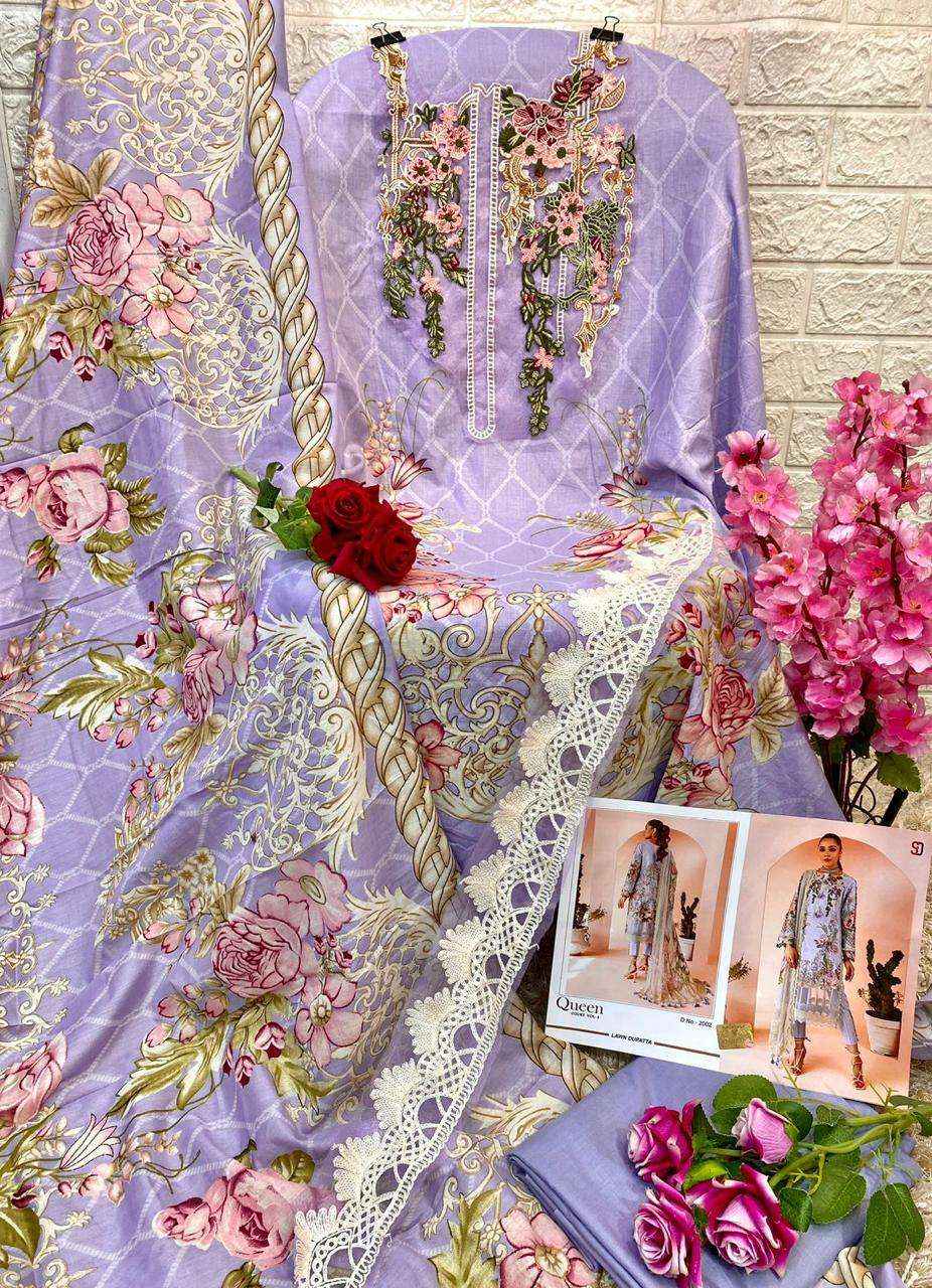 Shraddha Designer Queen Court Vol 2 Lawn Cotton Dress Material 4 pcs Catalogue