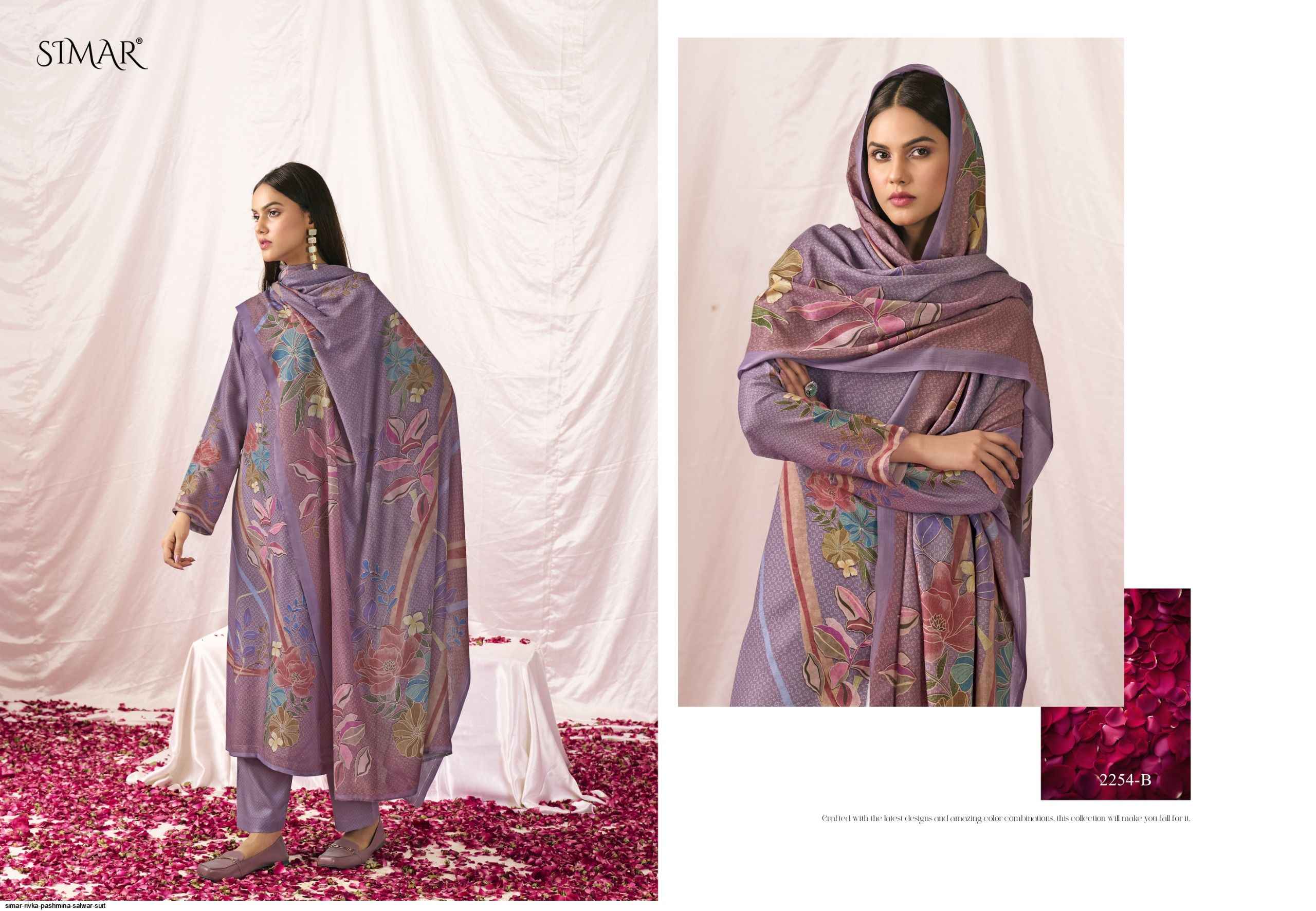 Simar Rivka Pashmina Dress Material 4 pcs Catalogue