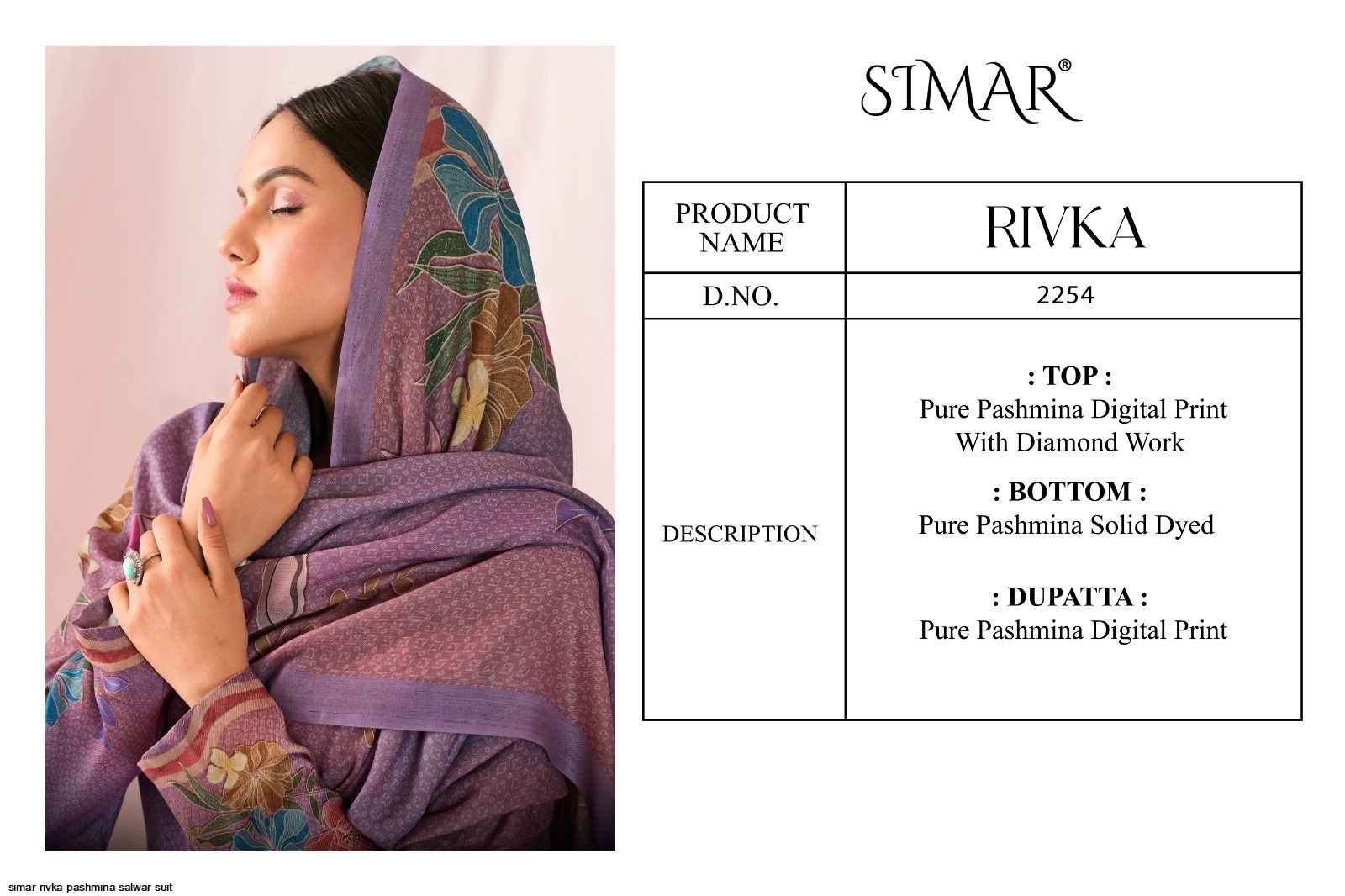 Simar Rivka Pashmina Dress Material 4 pcs Catalogue