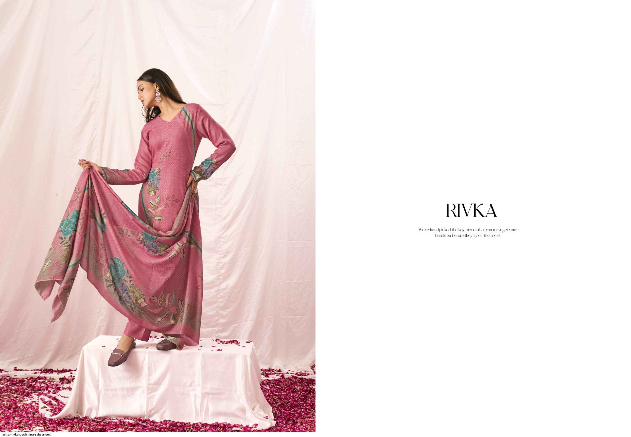 Simar Rivka Pashmina Dress Material 4 pcs Catalogue