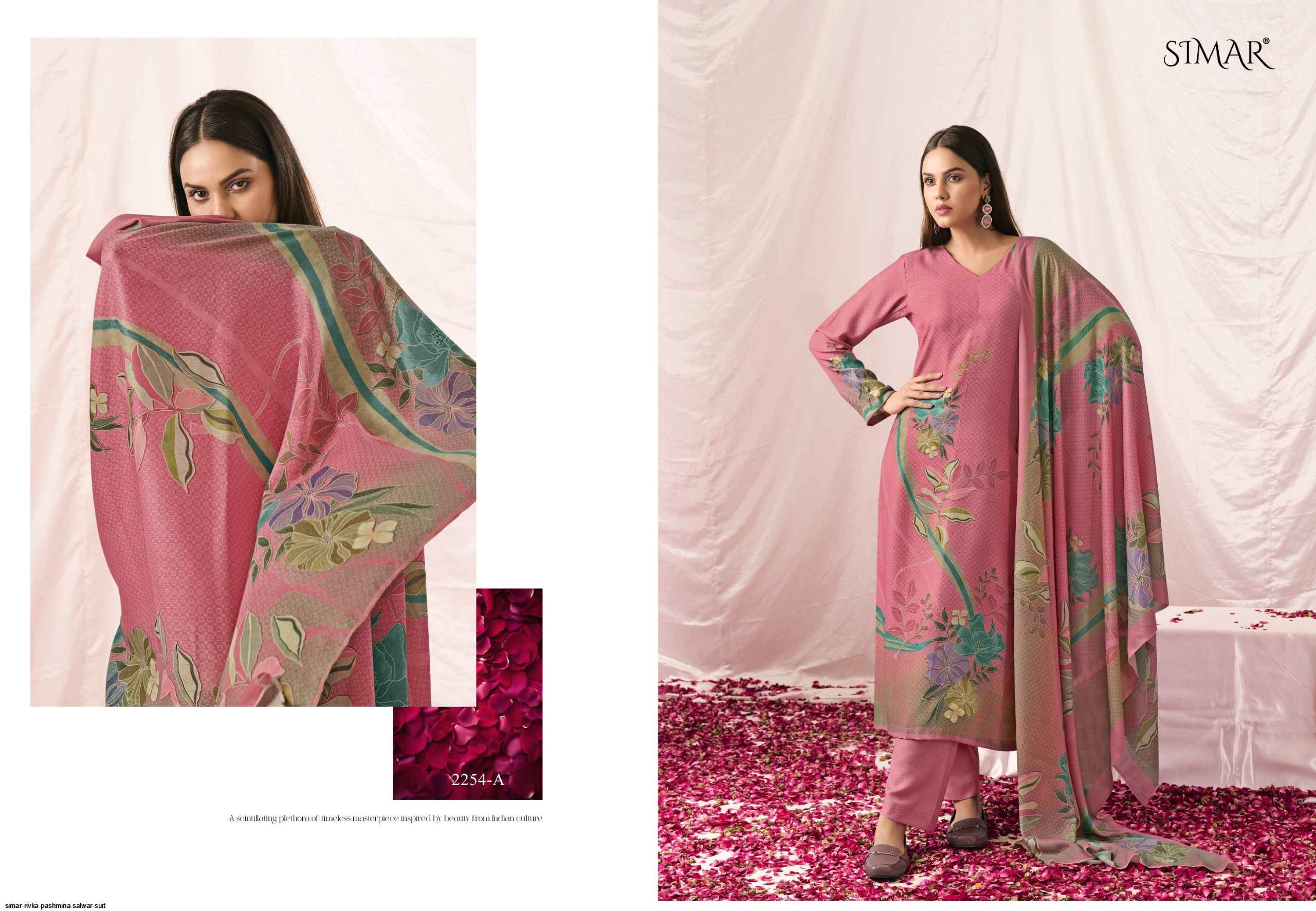 Simar Rivka Pashmina Dress Material 4 pcs Catalogue