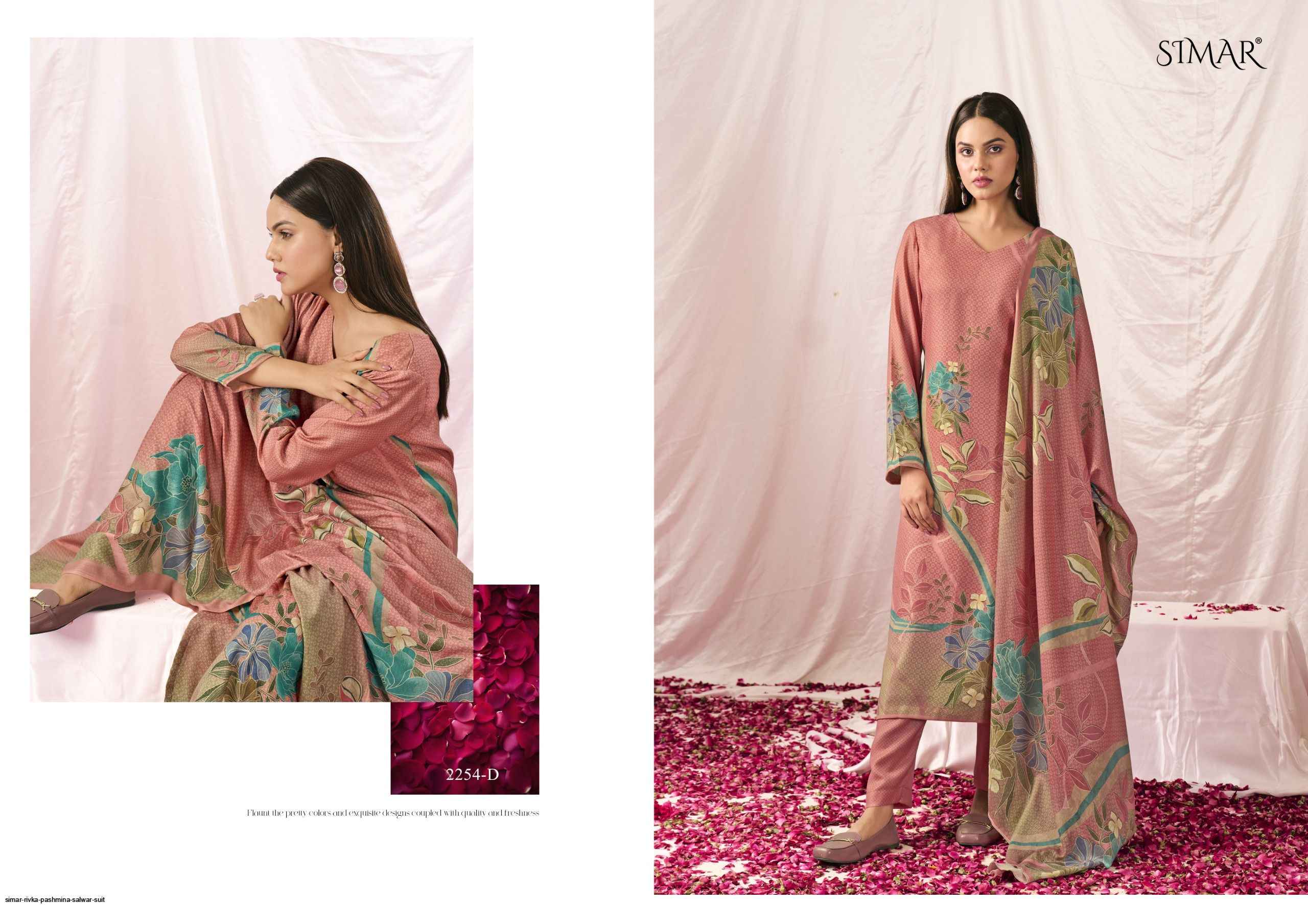 Simar Rivka Pashmina Dress Material 4 pcs Catalogue