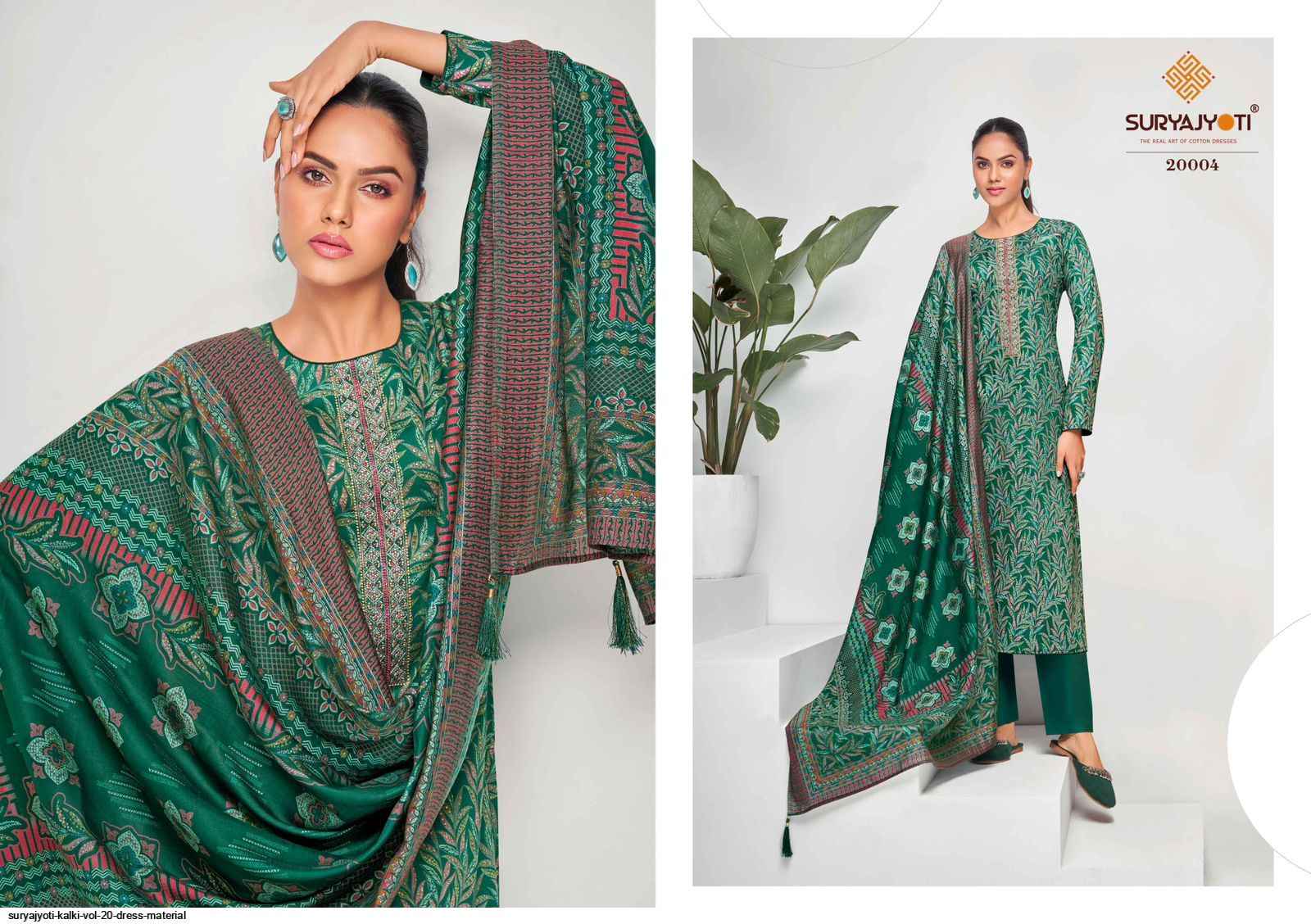 Suryajyoti Kalki Vol 20 Jam Satin Dress Material 8 Pc Catalouge