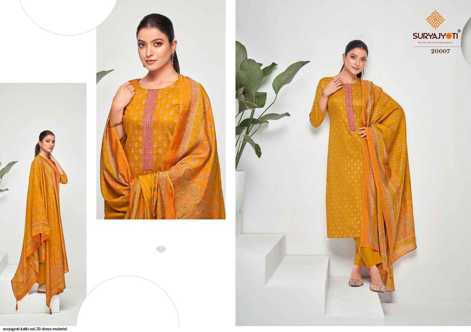 Suryajyoti Kalki Vol 20 Jam Satin Dress Material 8 Pc Catalouge