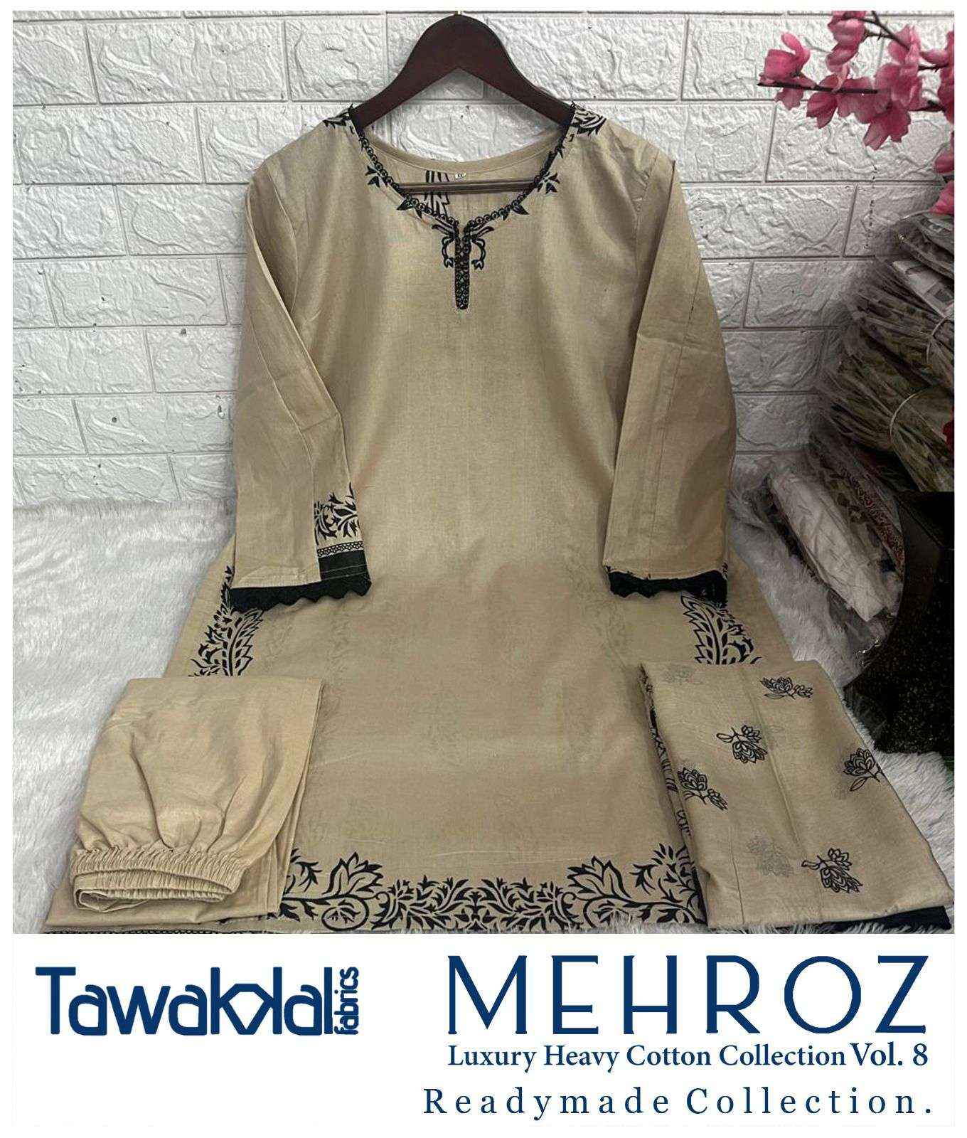 Tawakkal Mehroz Luxury Heavy Cotton Collection Vol 8 Readymade Cotton Dress 10 pcs Catalogue