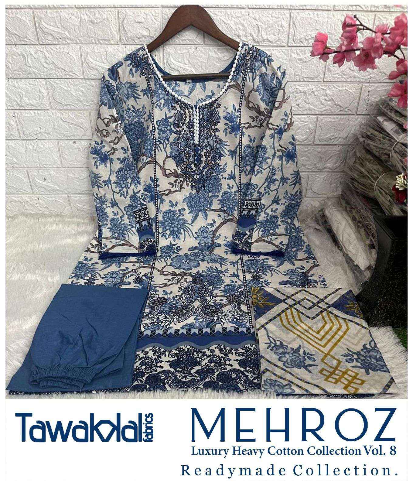 Tawakkal Mehroz Luxury Heavy Cotton Collection Vol 8 Readymade Cotton Dress 10 pcs Catalogue