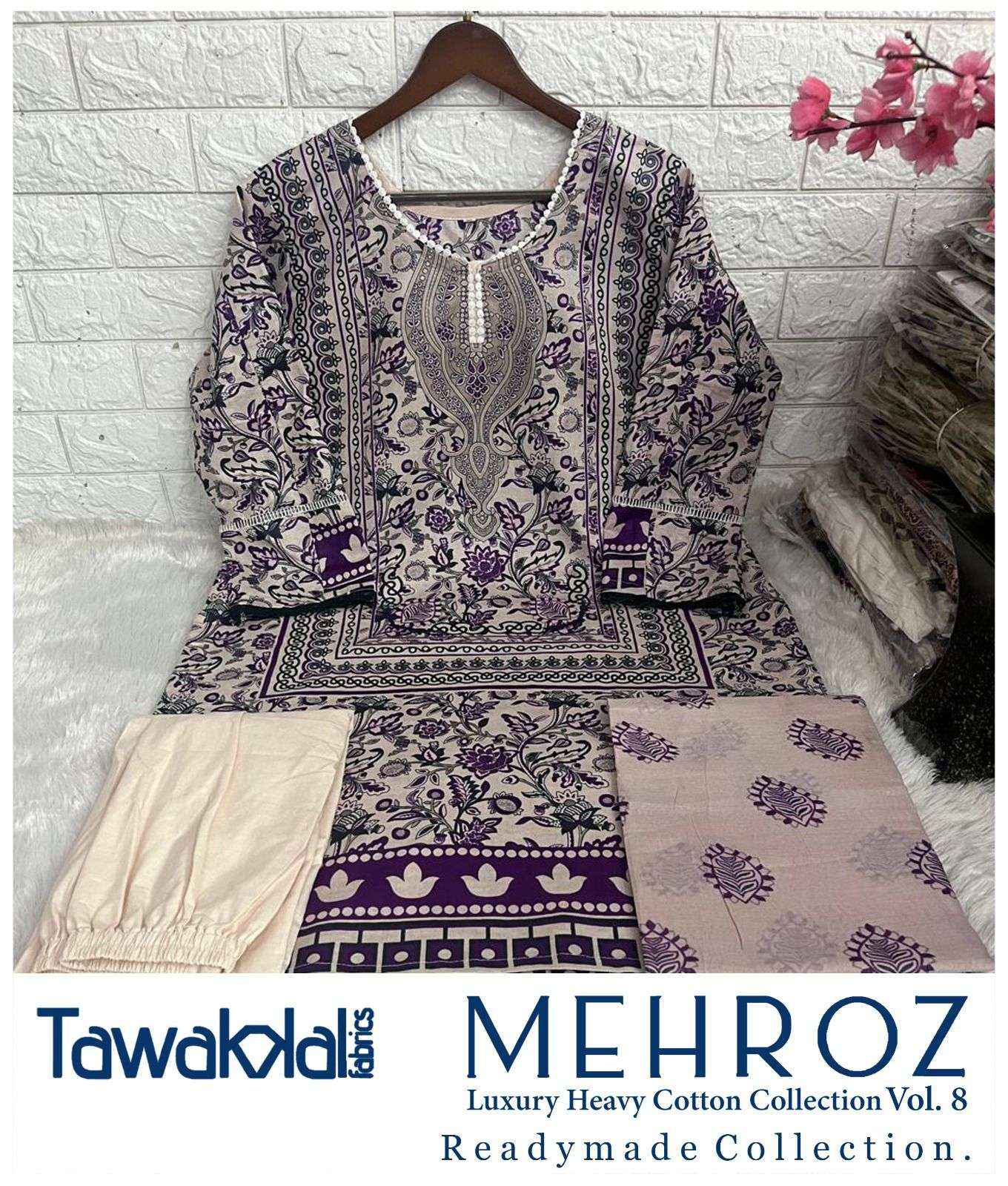 Tawakkal Mehroz Luxury Heavy Cotton Collection Vol 8 Readymade Cotton Dress 10 pcs Catalogue