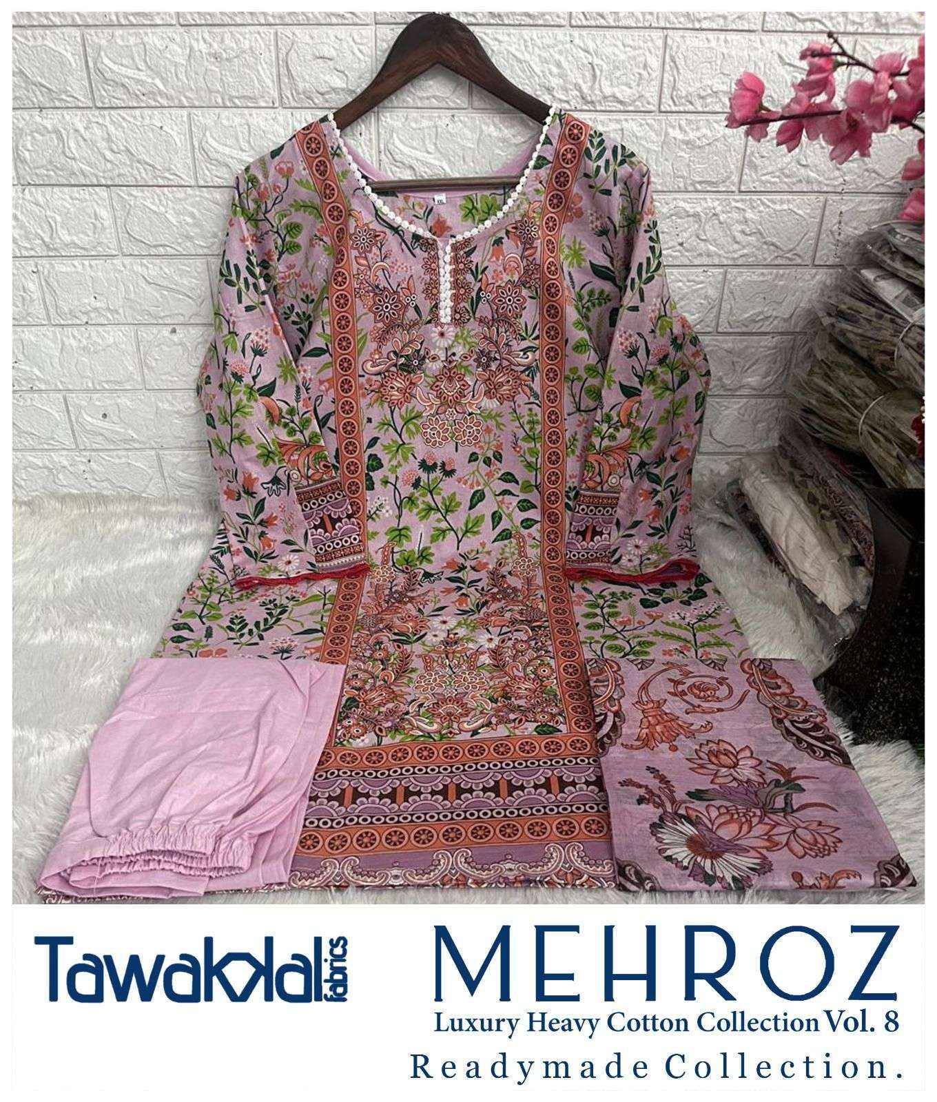 Tawakkal Mehroz Luxury Heavy Cotton Collection Vol 8 Readymade Cotton Dress 10 pcs Catalogue