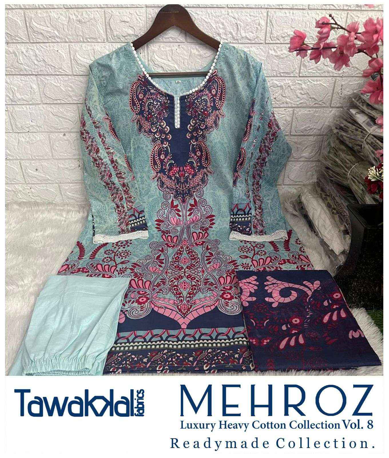 Tawakkal Mehroz Luxury Heavy Cotton Collection Vol 8 Readymade Cotton Dress 10 pcs Catalogue
