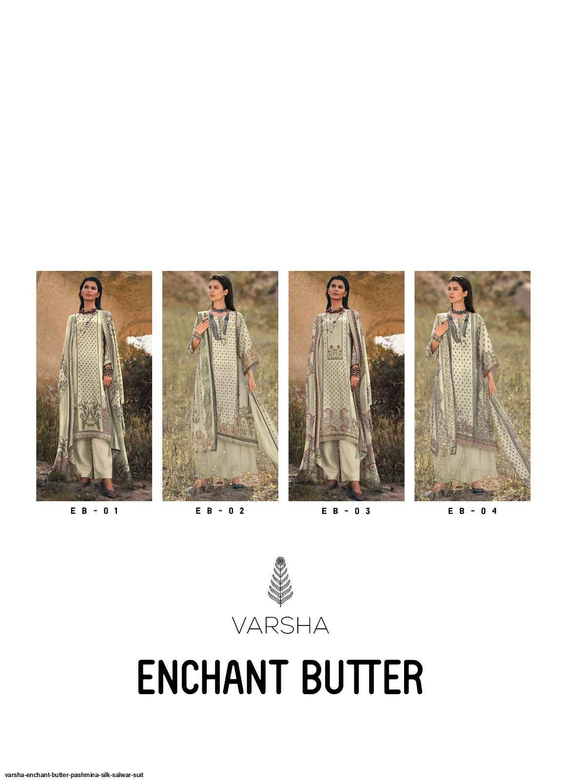 Varsha Enchant Butter Pashmina Silk Dress Material 4 pcs Catalogue