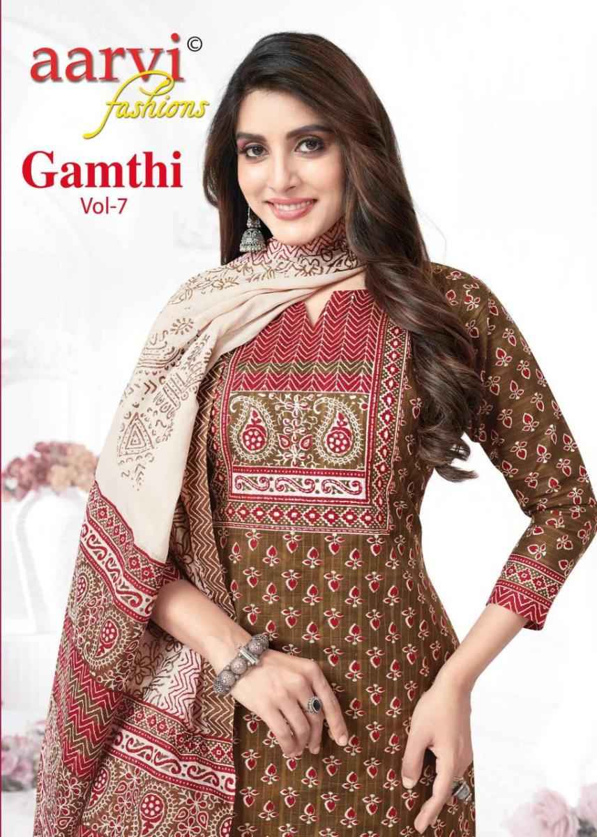 Aarvi Fashion Gamthi Vol 7 Radymade Cotton Dress 8 pcs Catalogue