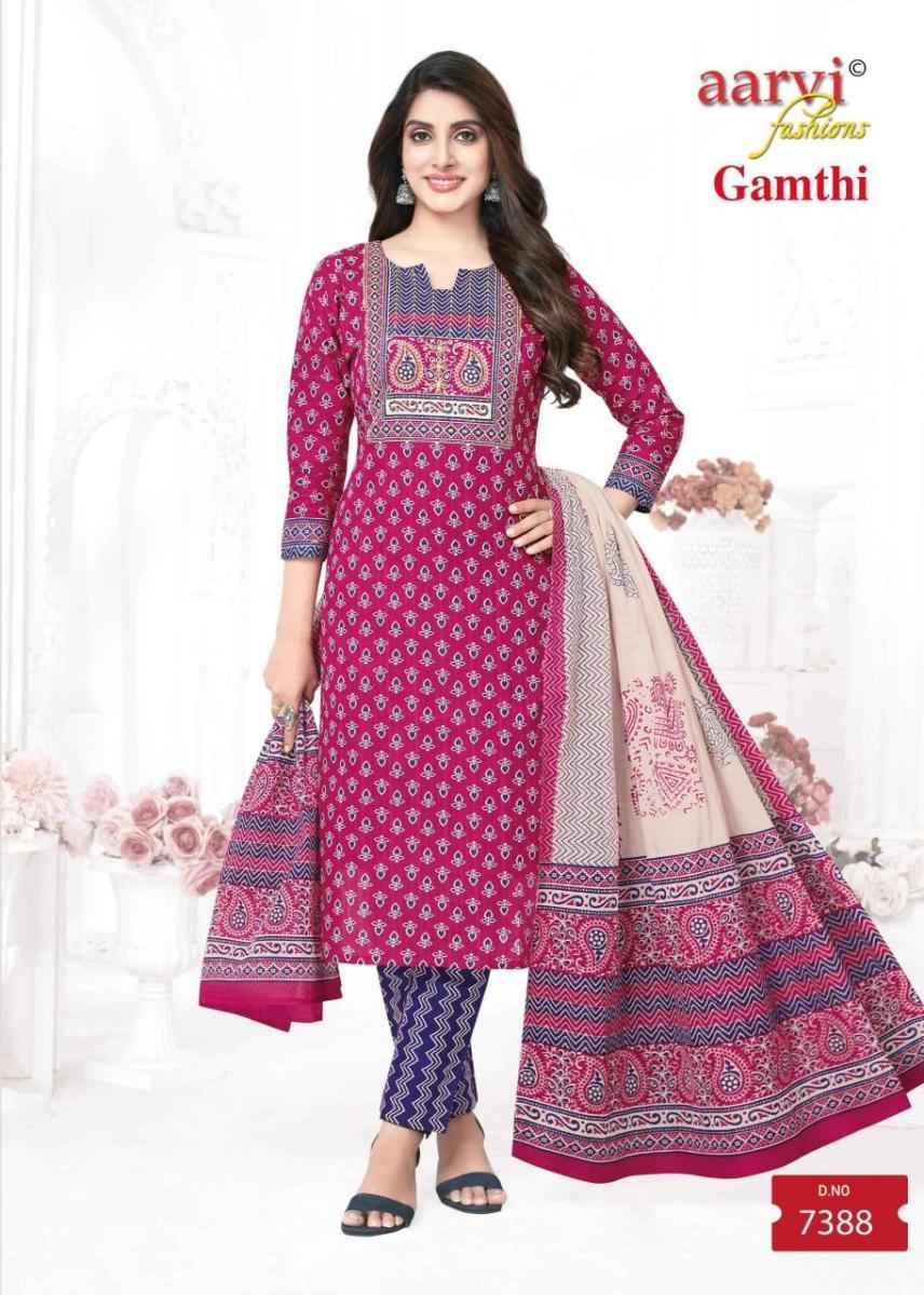 Aarvi Fashion Gamthi Vol 7 Radymade Cotton Dress 8 pcs Catalogue