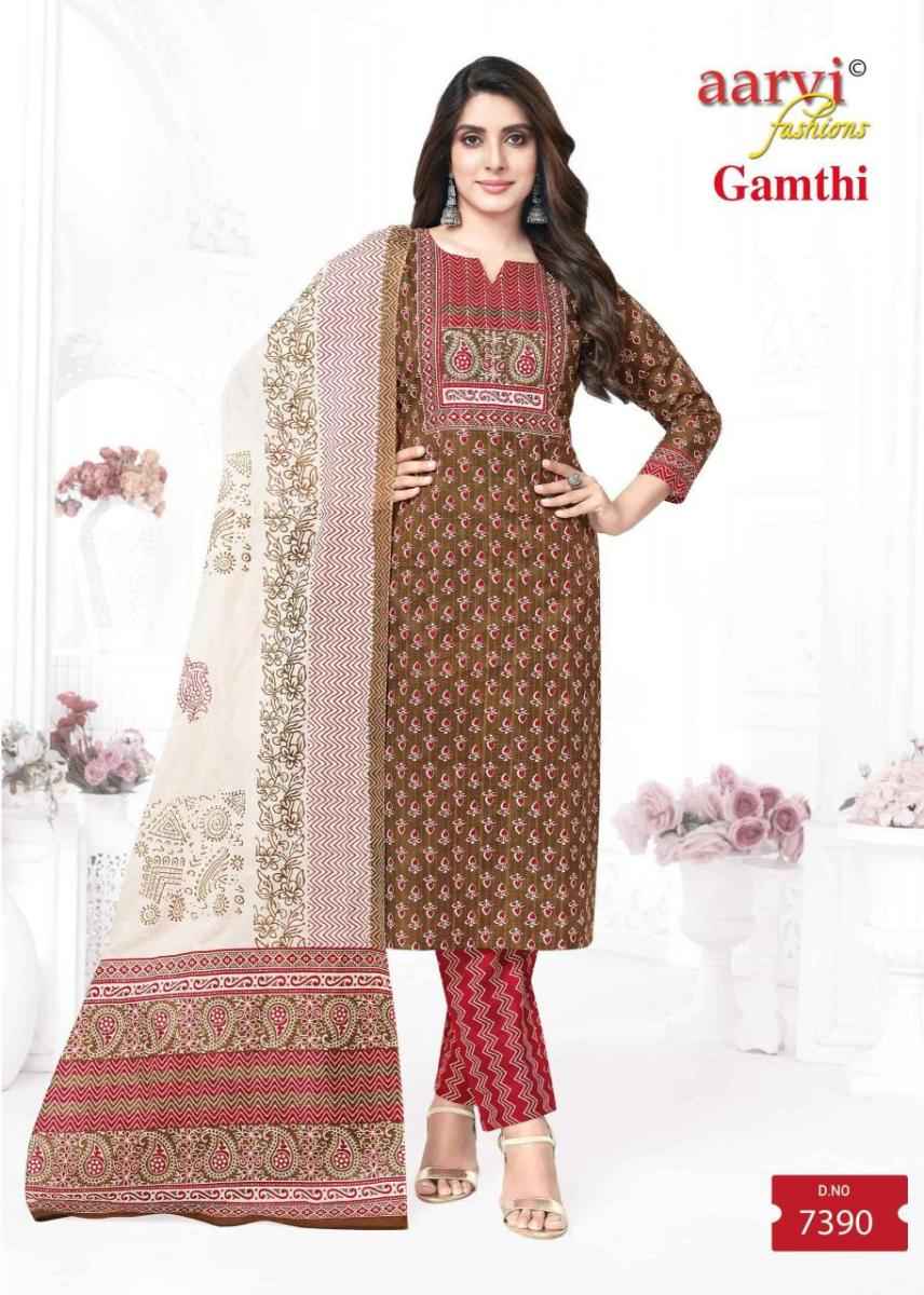 Aarvi Fashion Gamthi Vol 7 Radymade Cotton Dress 8 pcs Catalogue