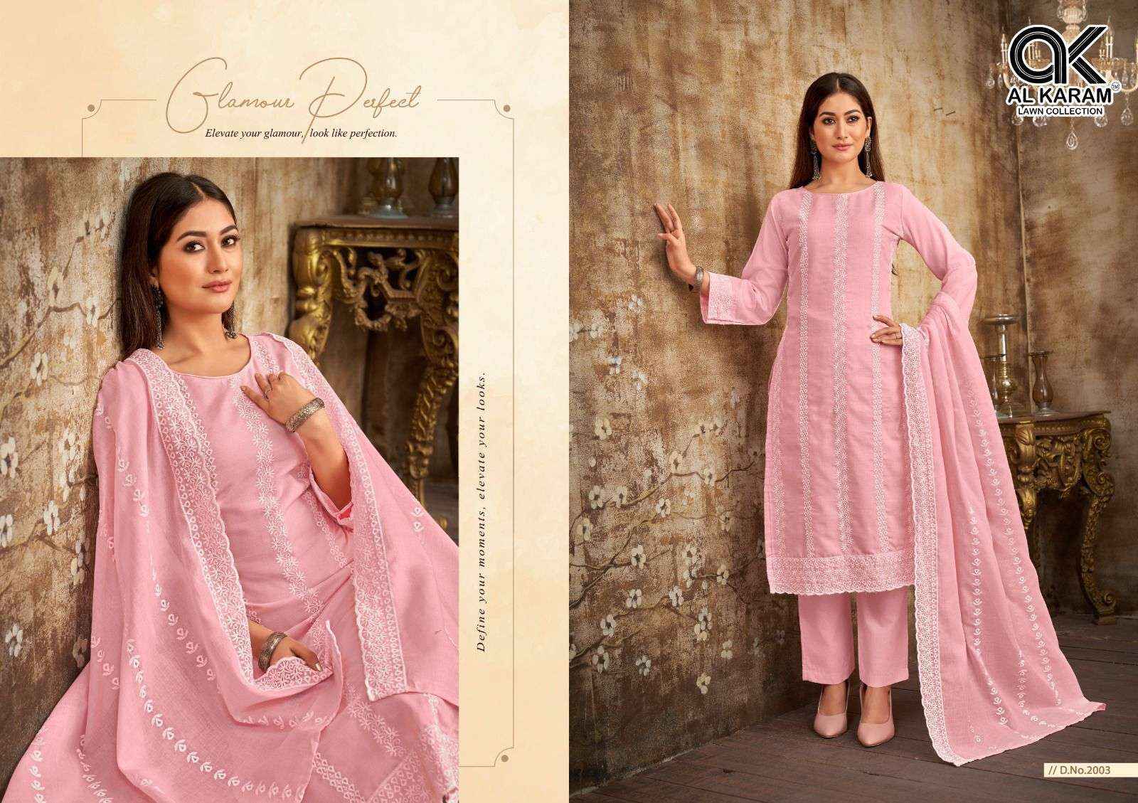 Al Karam Lahori Cotton Dress Material 4 pcs Catalogue