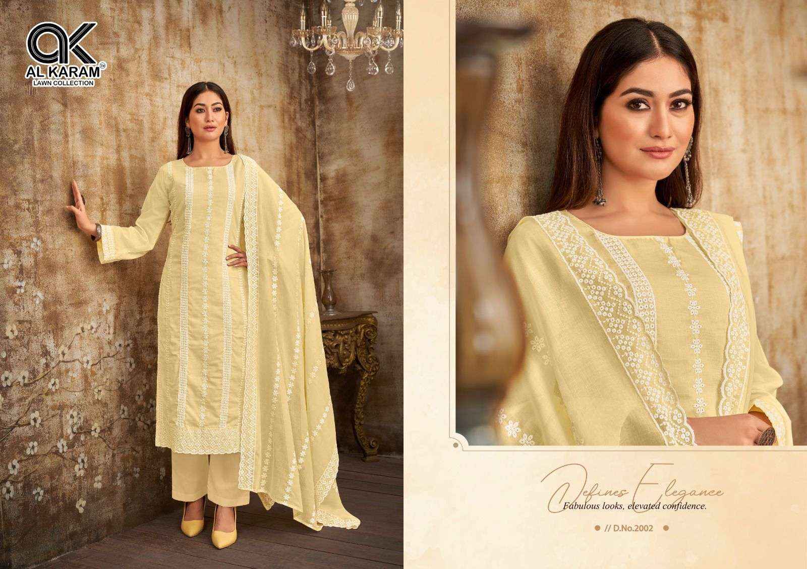 Al Karam Lahori Cotton Dress Material 4 pcs Catalogue