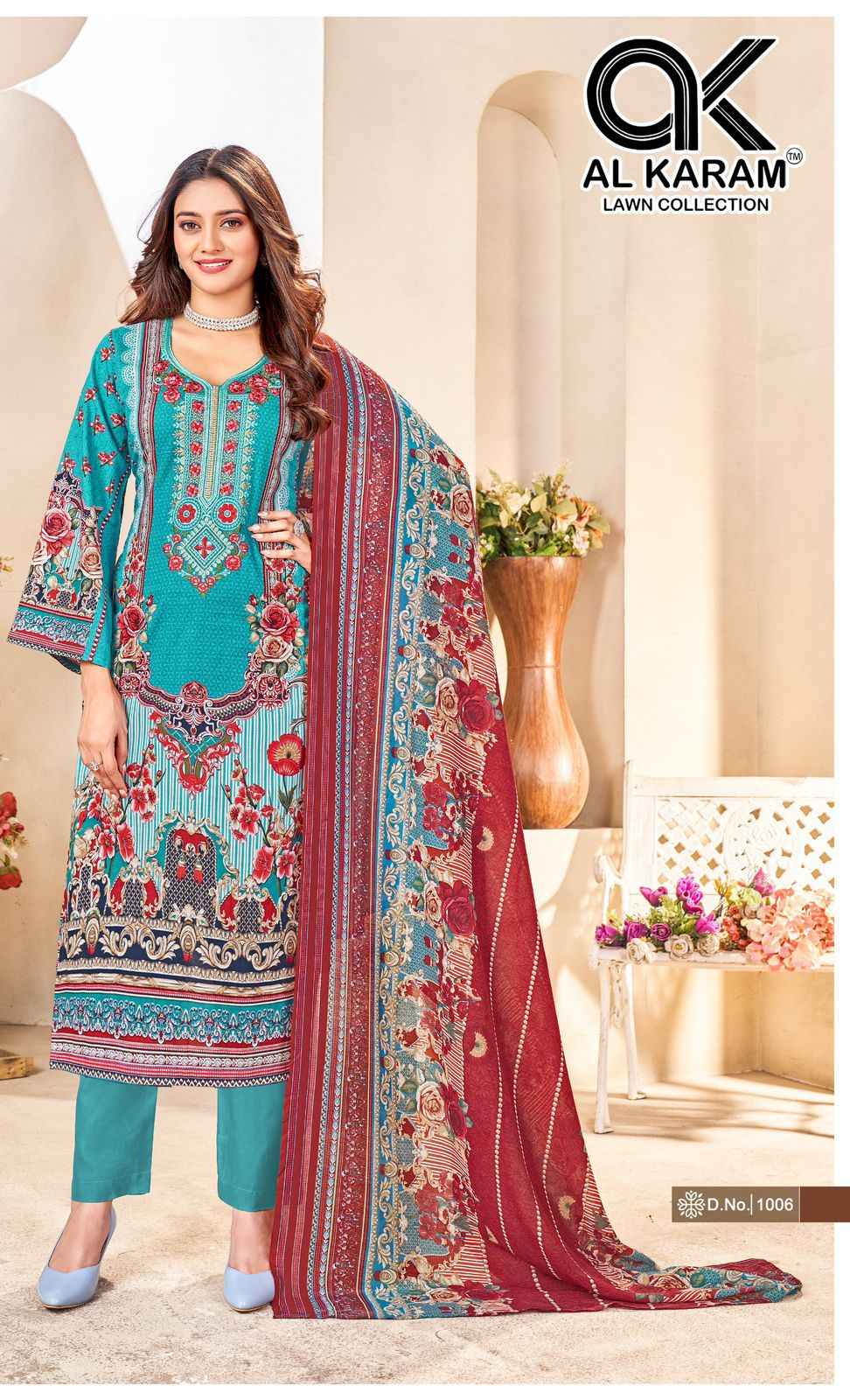 Al Karam Nisa Lawn Dress Material 6 pcs Catalogue