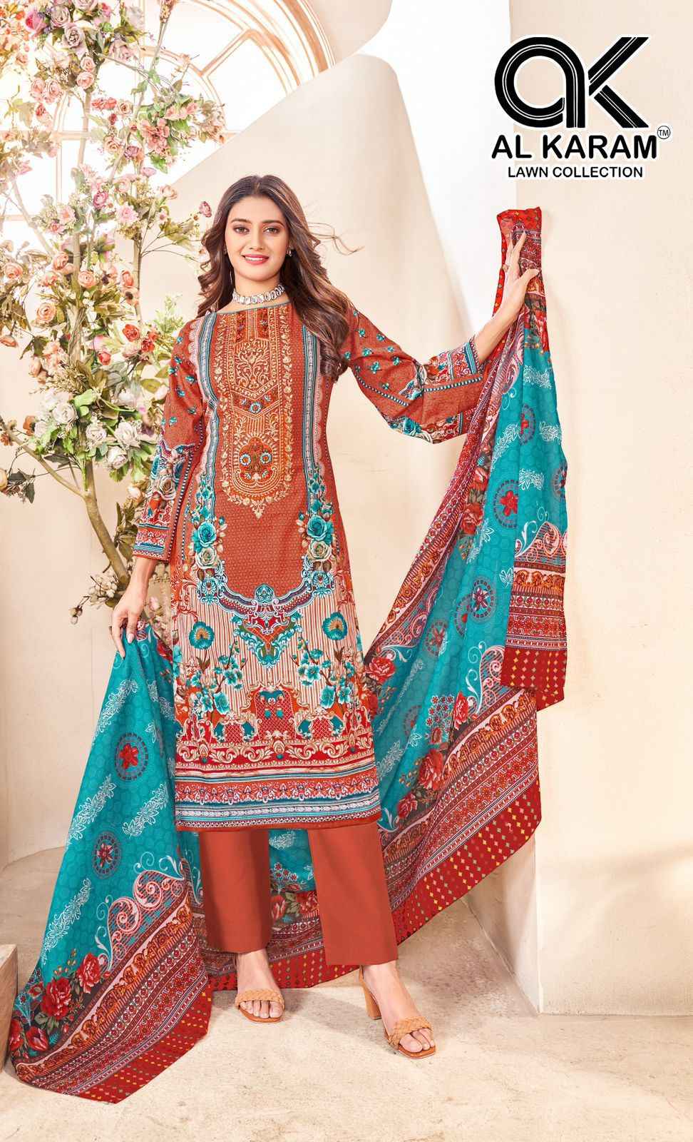 Al Karam Nisa Lawn Dress Material 6 pcs Catalogue