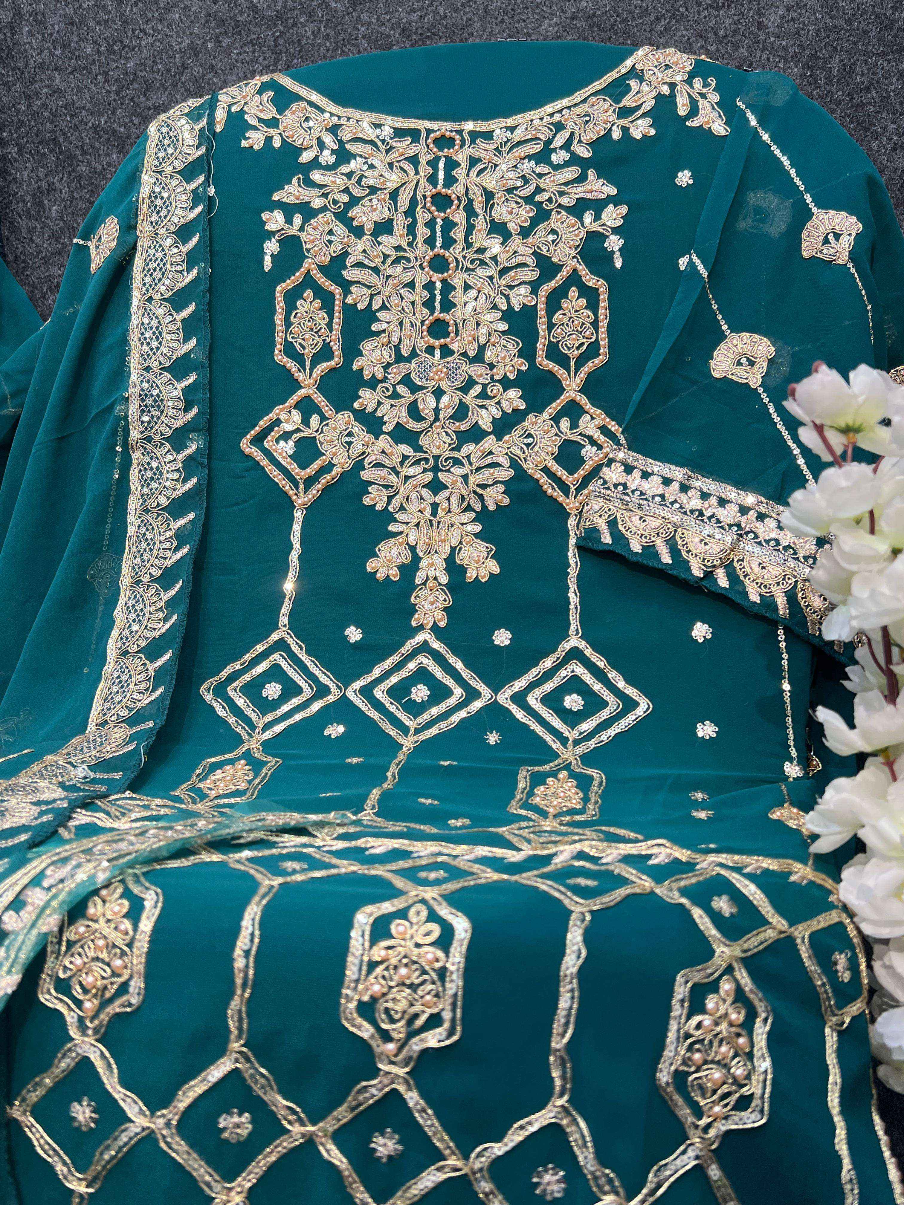 Al Khushbu Zahra Rubab Vol 3 Georgette Dress Material 3 pcs Catalogue