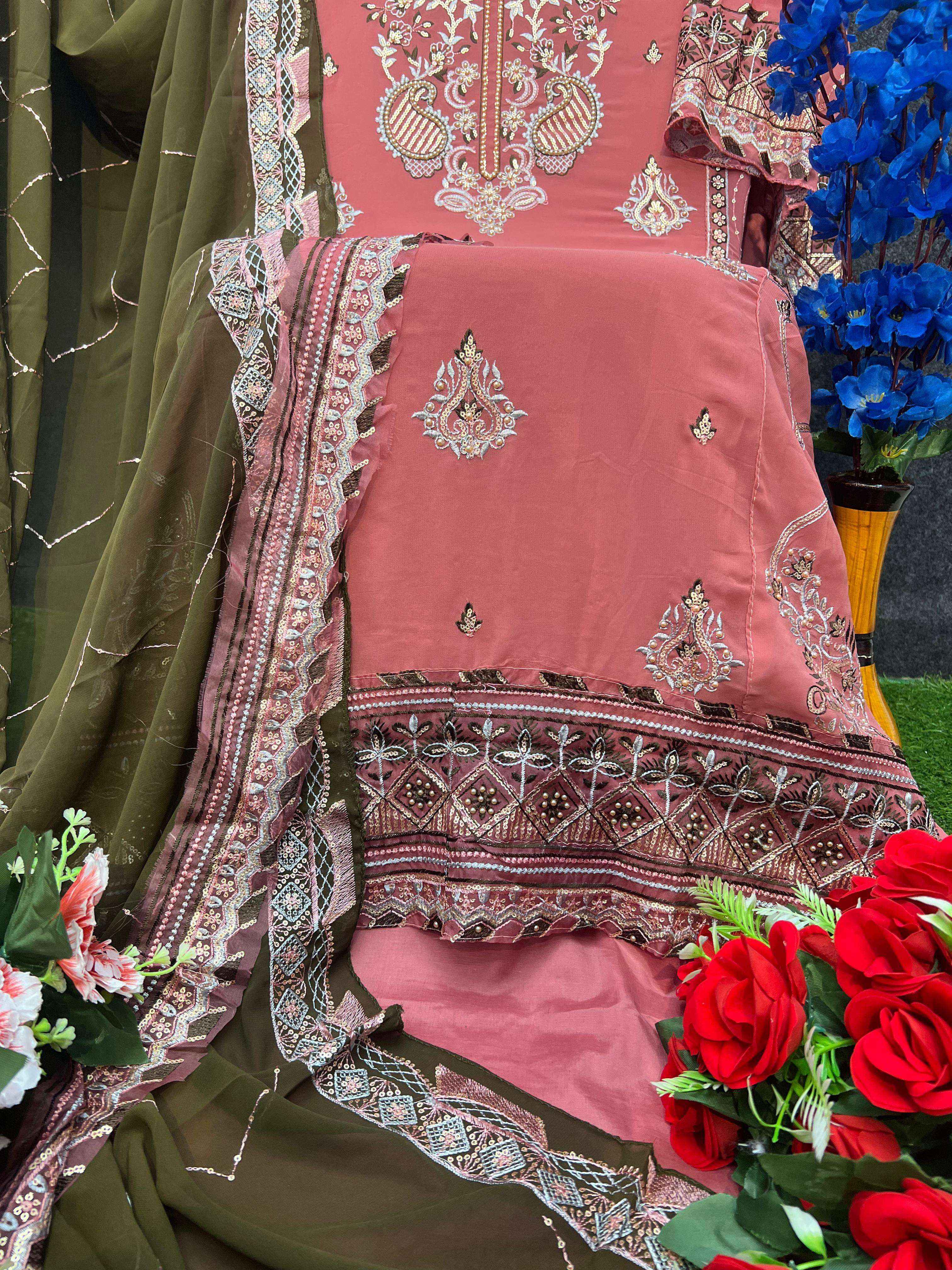 Al Khushbu Zahra Rubab Vol 3 Georgette Dress Material 3 pcs Catalogue