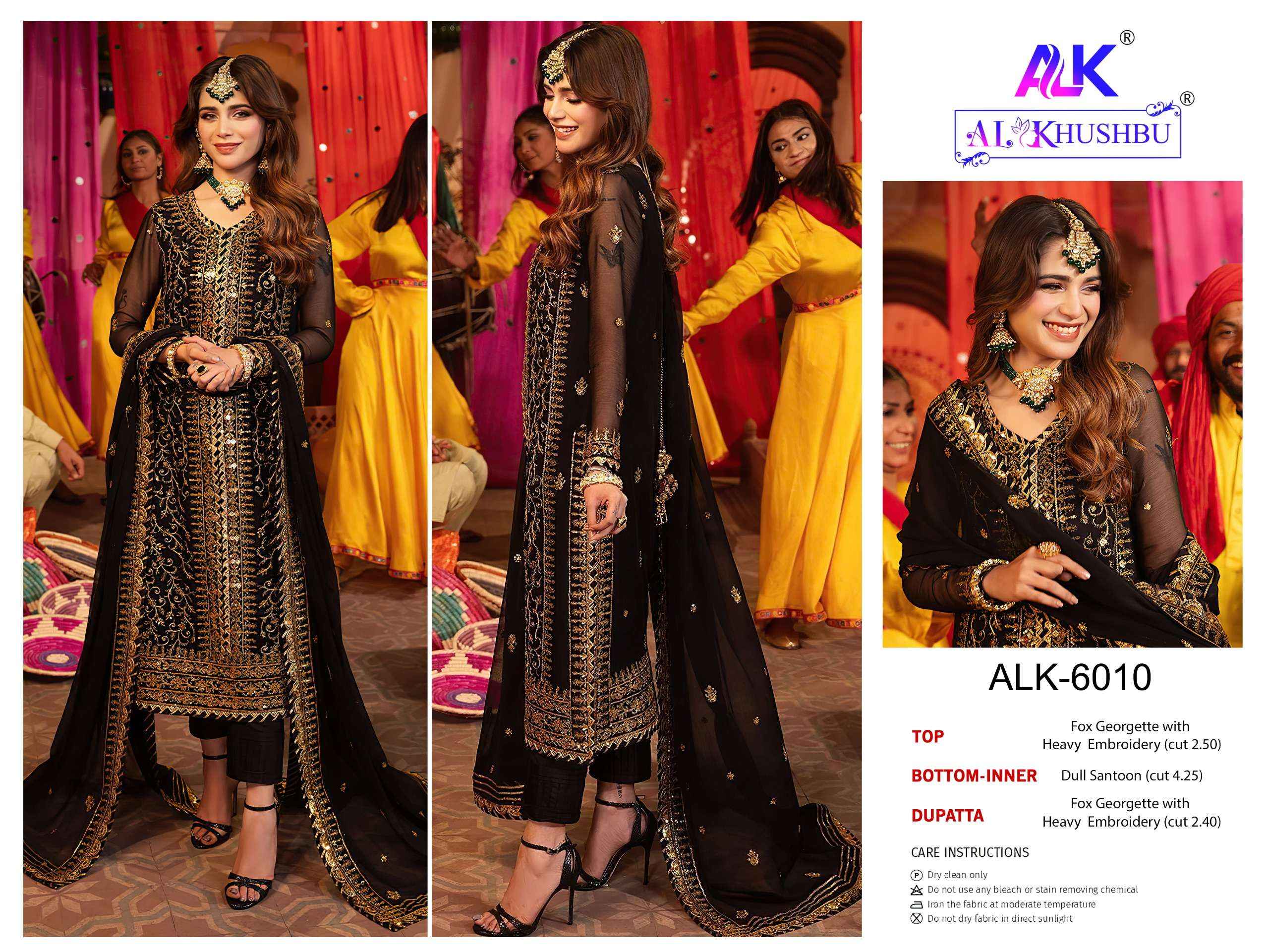 Al Khushbu Zahra Rubab Vol 3 Georgette Dress Material 3 pcs Catalogue
