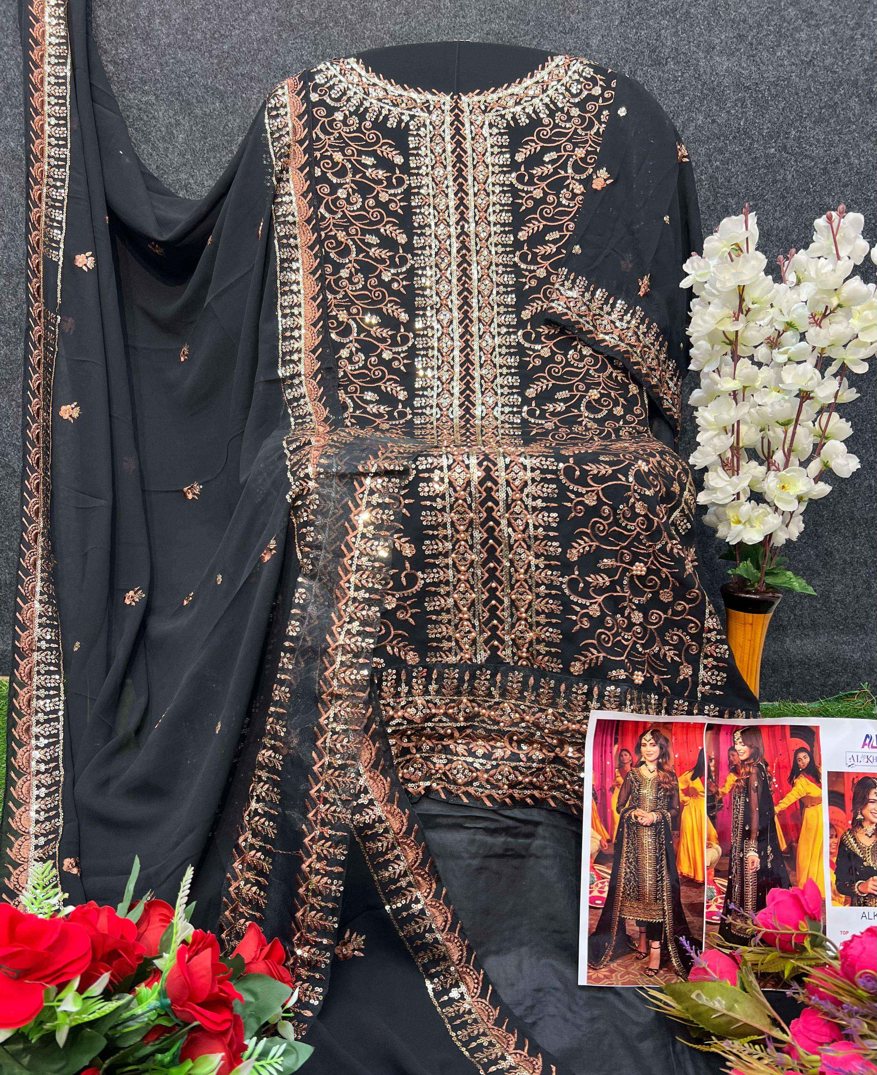 Al Khushbu Zahra Rubab Vol 3 Georgette Dress Material 3 pcs Catalogue