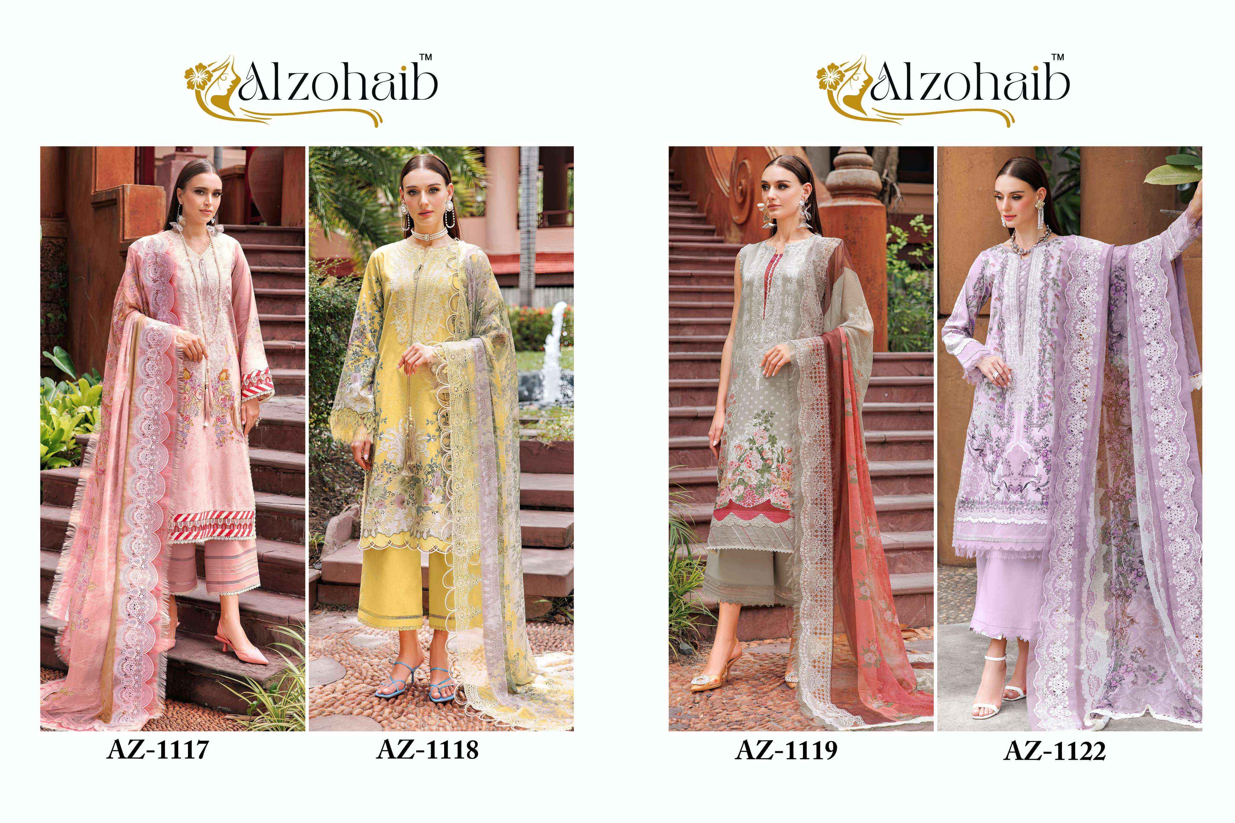 Al Zohaib M Basic Cotton Dress Material 4 pcs Catalogue