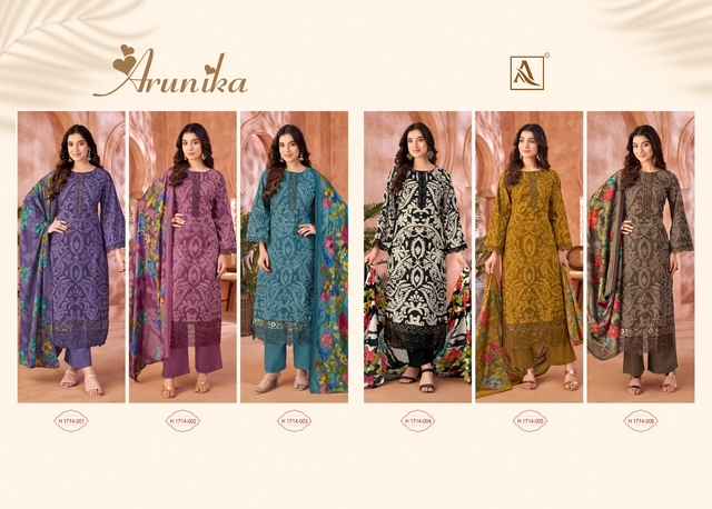 Alok Arunika Cambric Cotton Dress Material 6 pcs Catalogue