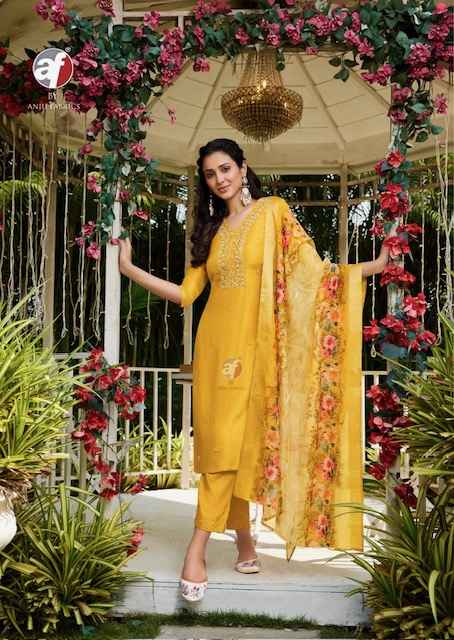 Anju Fabrics Ghunghat Vol 12 Readymade Silk Dress 6 pcs Catalogue