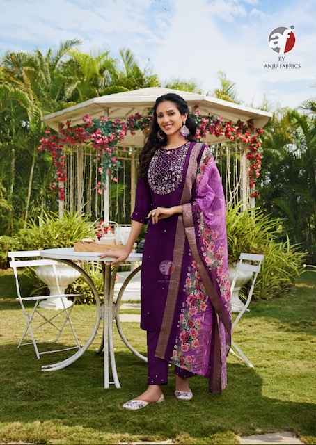 Anju Fabrics Ghunghat Vol 12 Readymade Silk Dress 6 pcs Catalogue
