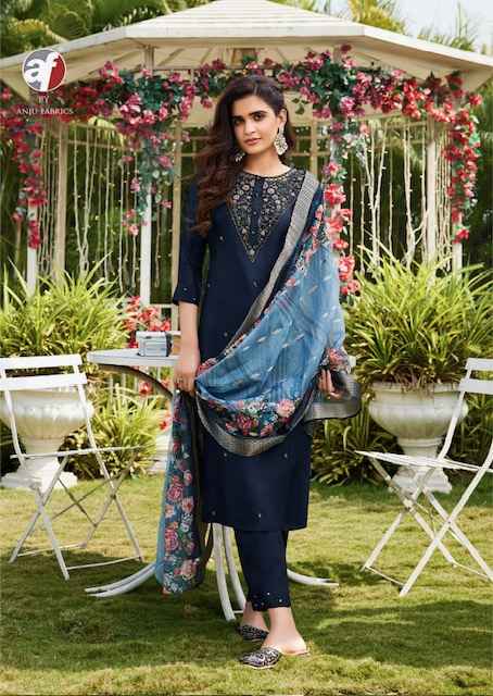 Anju Fabrics Ghunghat Vol 12 Readymade Silk Dress 6 pcs Catalogue