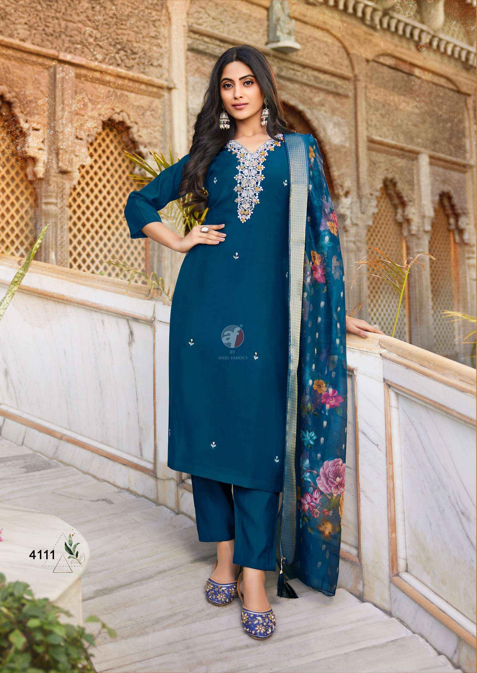 Anju Fabrics Mayra Vol 6 Readymade Silk Dress 6 pcs Catalogue