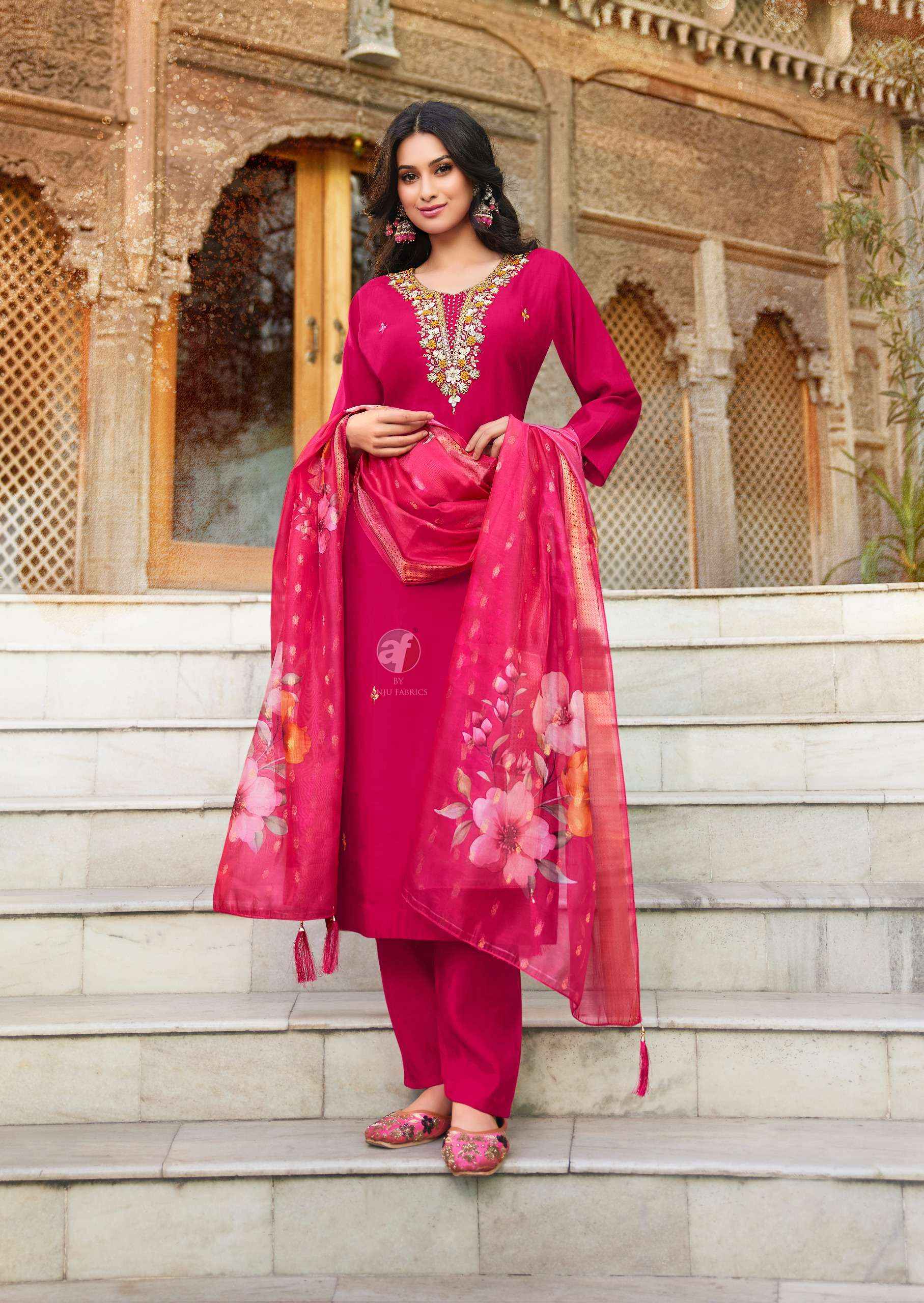 Anju Fabrics Mayra Vol 6 Readymade Silk Dress 6 pcs Catalogue