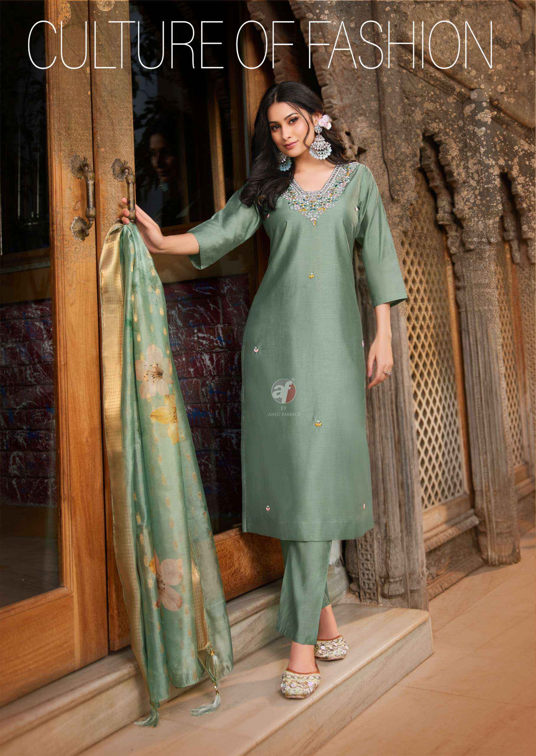 Anju Fabrics Mayra Vol 6 Readymade Silk Dress 6 pcs Catalogue