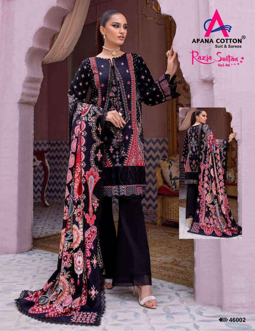 Apana Cotton Razia Sultan Vol 46 Cotton Dress Material 10 pcs Catalogue