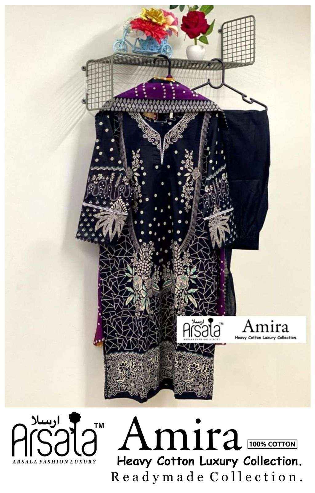 Arsala Fashion Amira Readymade Collection Readymade Cotton Dress 6 pcs Catalogue