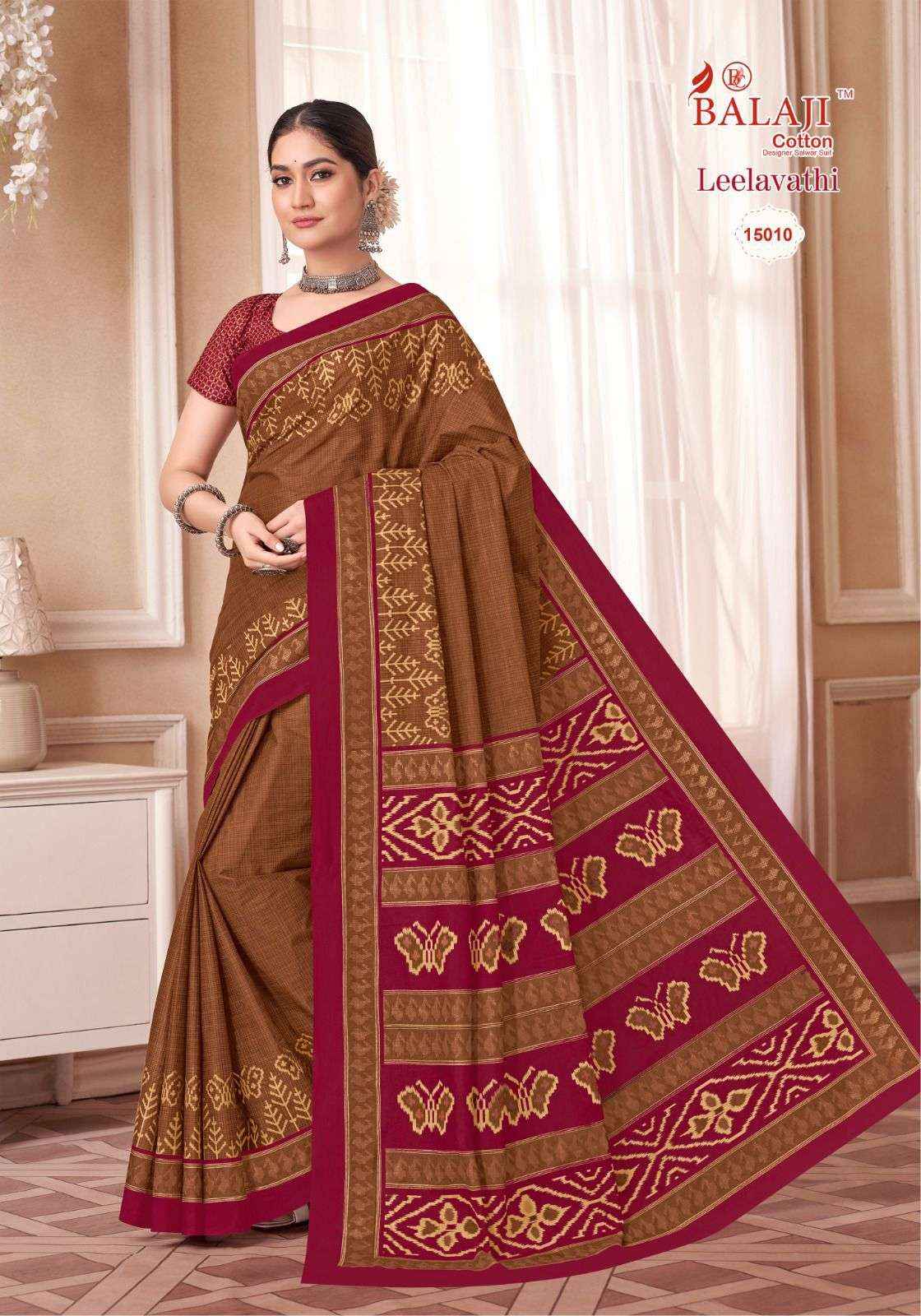 Balaji Leelavati Vol 15 Cotton Saree 20 pcs Catalogue