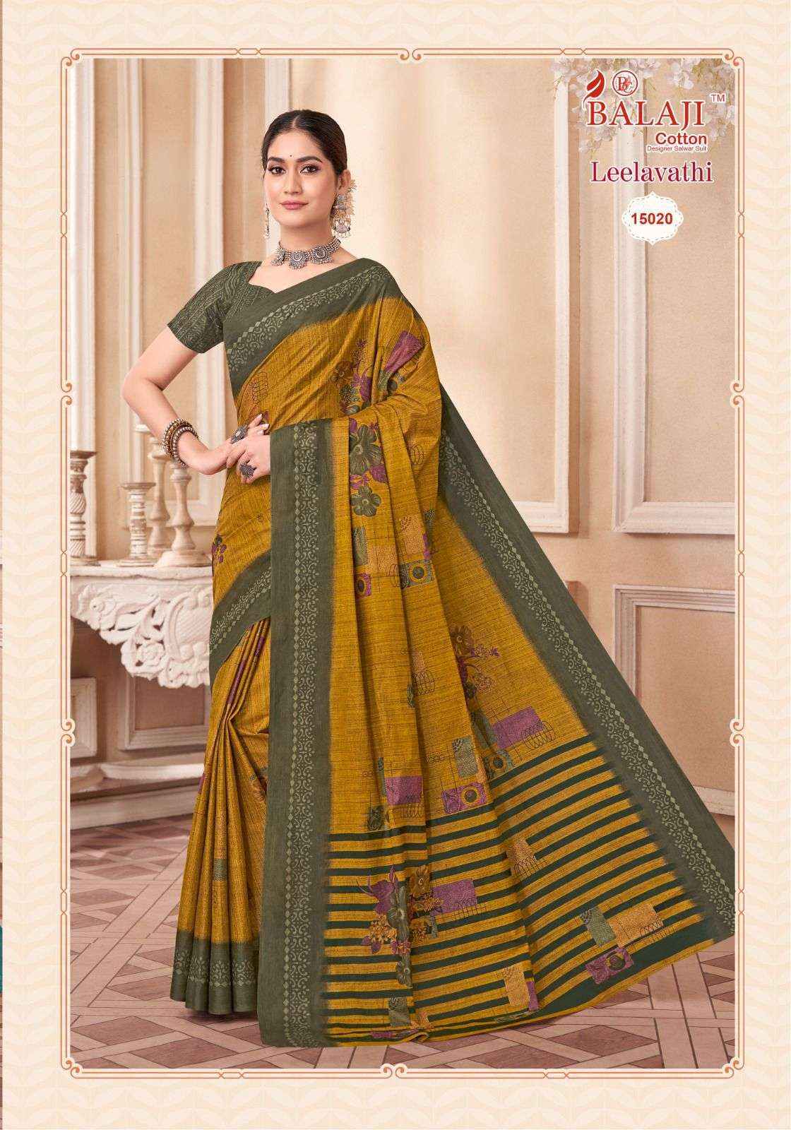 Balaji Leelavati Vol 15 Cotton Saree 20 pcs Catalogue