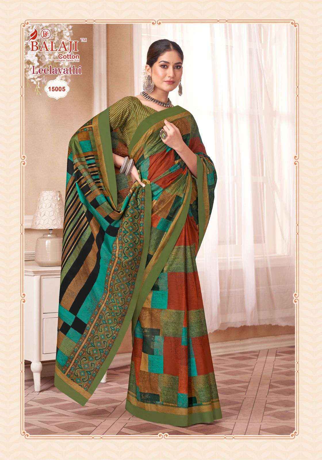 Balaji Leelavati Vol 15 Cotton Saree 20 pcs Catalogue