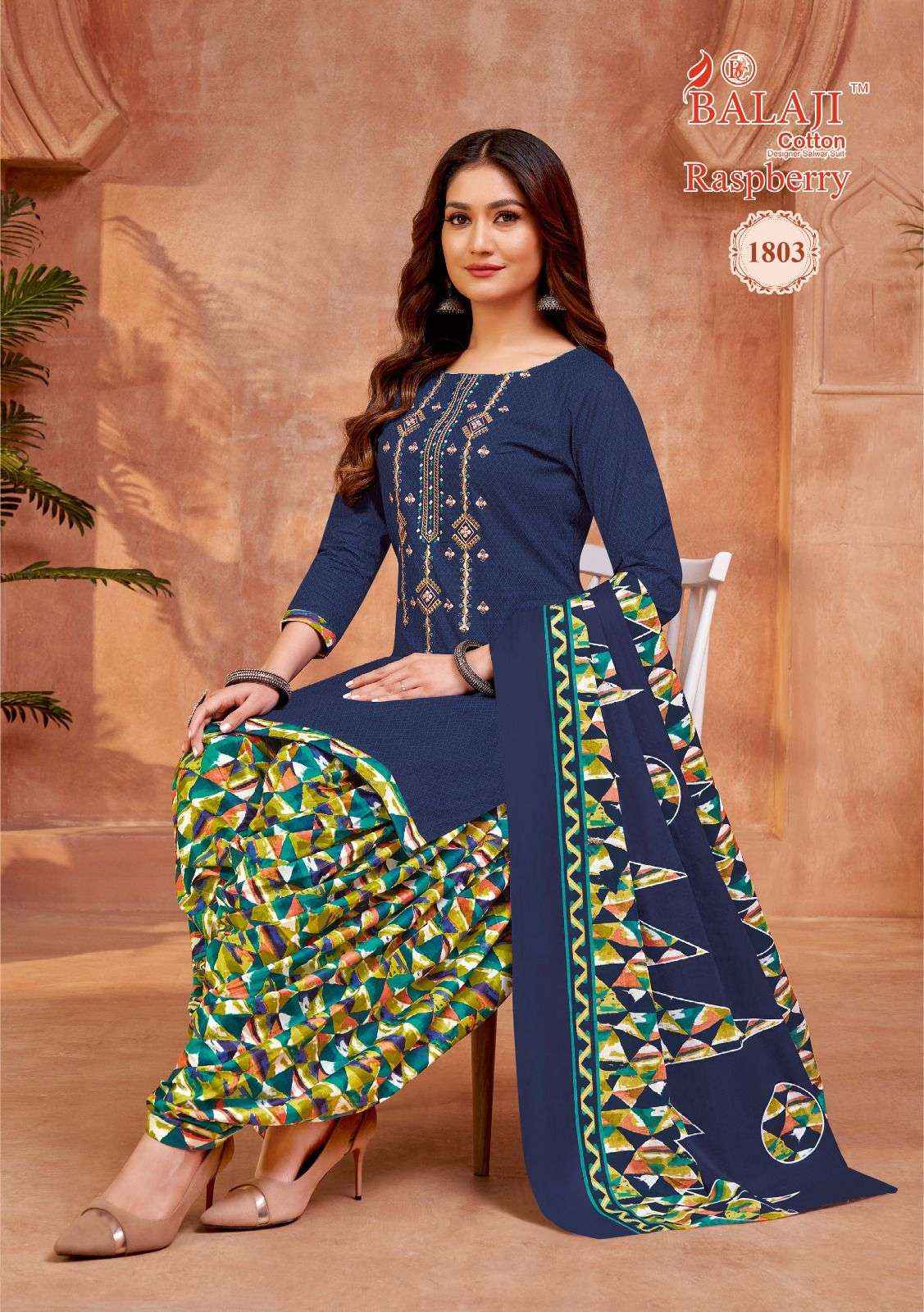 Balaji Raspberry Vol 18 Cotton Dress Material 12 pcs Catalogue