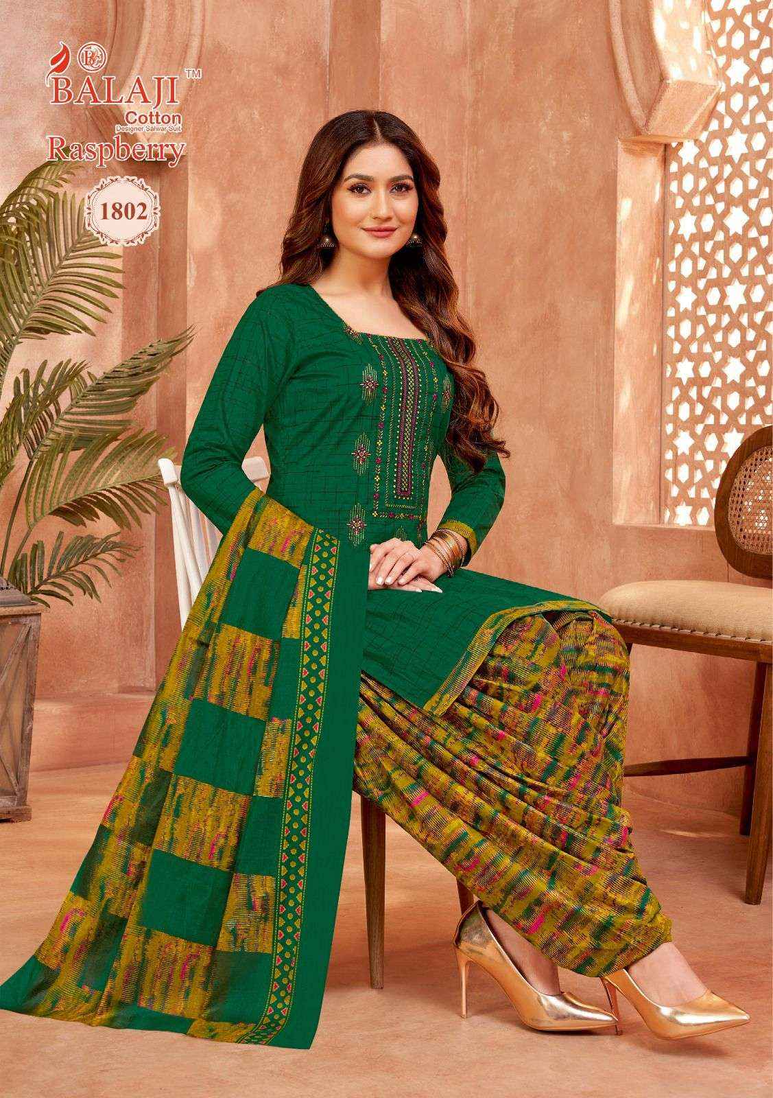 Balaji Raspberry Vol 18 Cotton Dress Material 12 pcs Catalogue