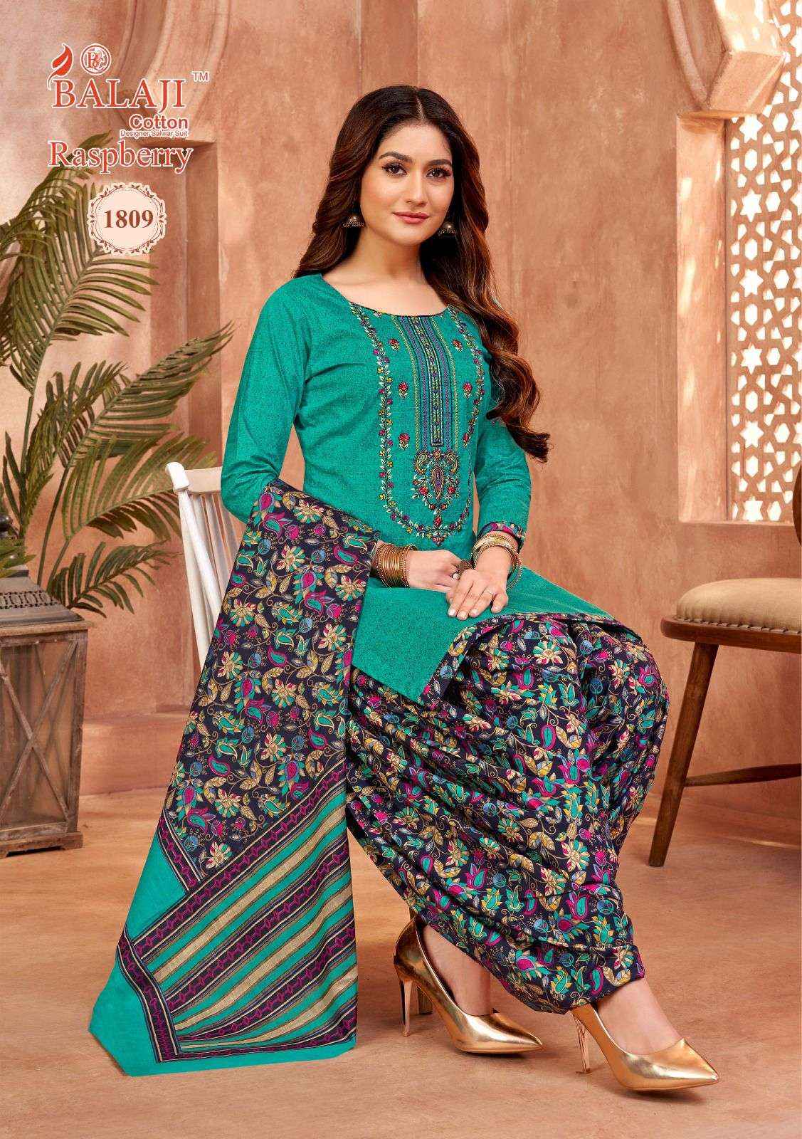 Balaji Raspberry Vol 18 Cotton Dress Material 12 pcs Catalogue