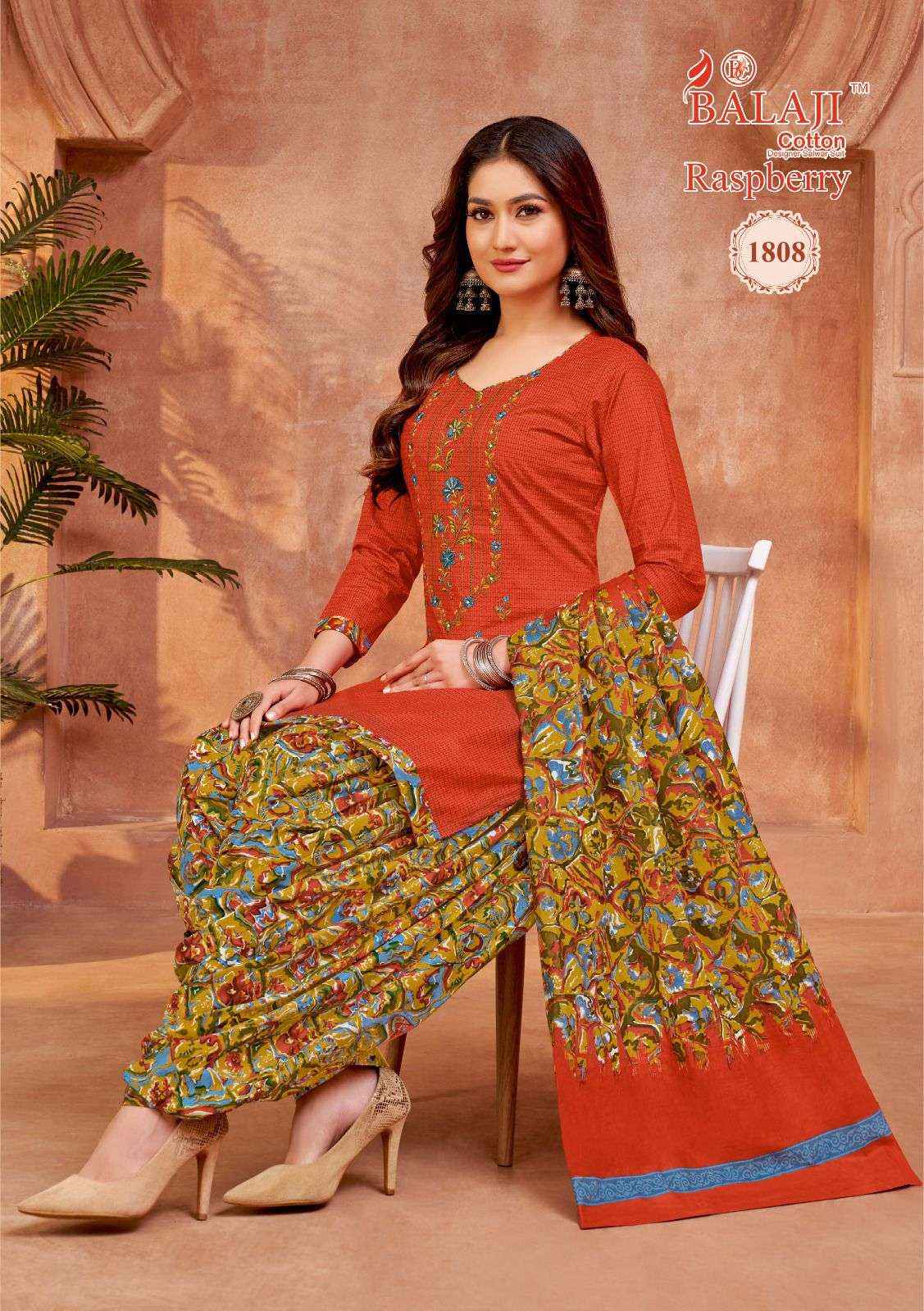 Balaji Raspberry Vol 18 Cotton Dress Material 12 pcs Catalogue