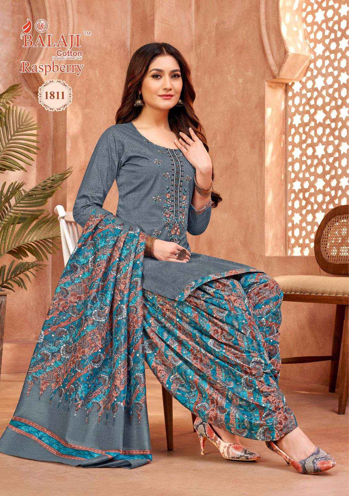 Balaji Raspberry Vol 18 Cotton Dress Material 12 pcs Catalogue