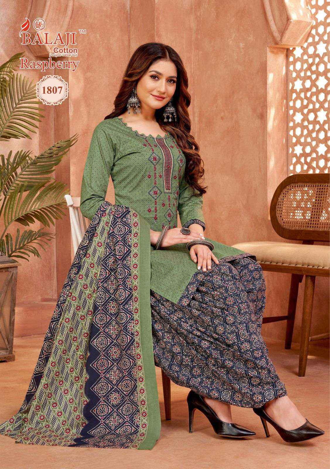 Balaji Raspberry Vol 18 Cotton Dress Material 12 pcs Catalogue