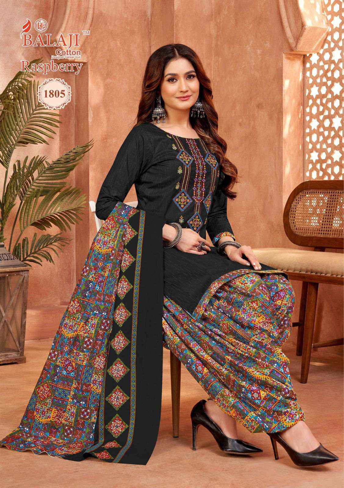 Balaji Raspberry Vol 18 Cotton Dress Material 12 pcs Catalogue