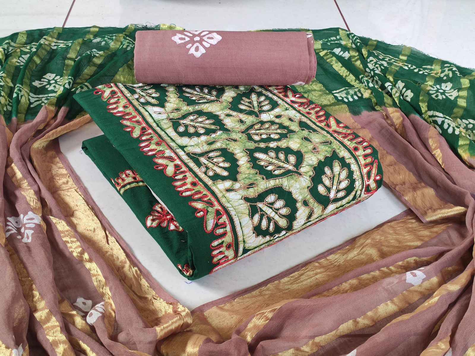 Batik 101 Cotton With Neck Wax Batik Non Catalog Dress Material 10 pcs Catalogue