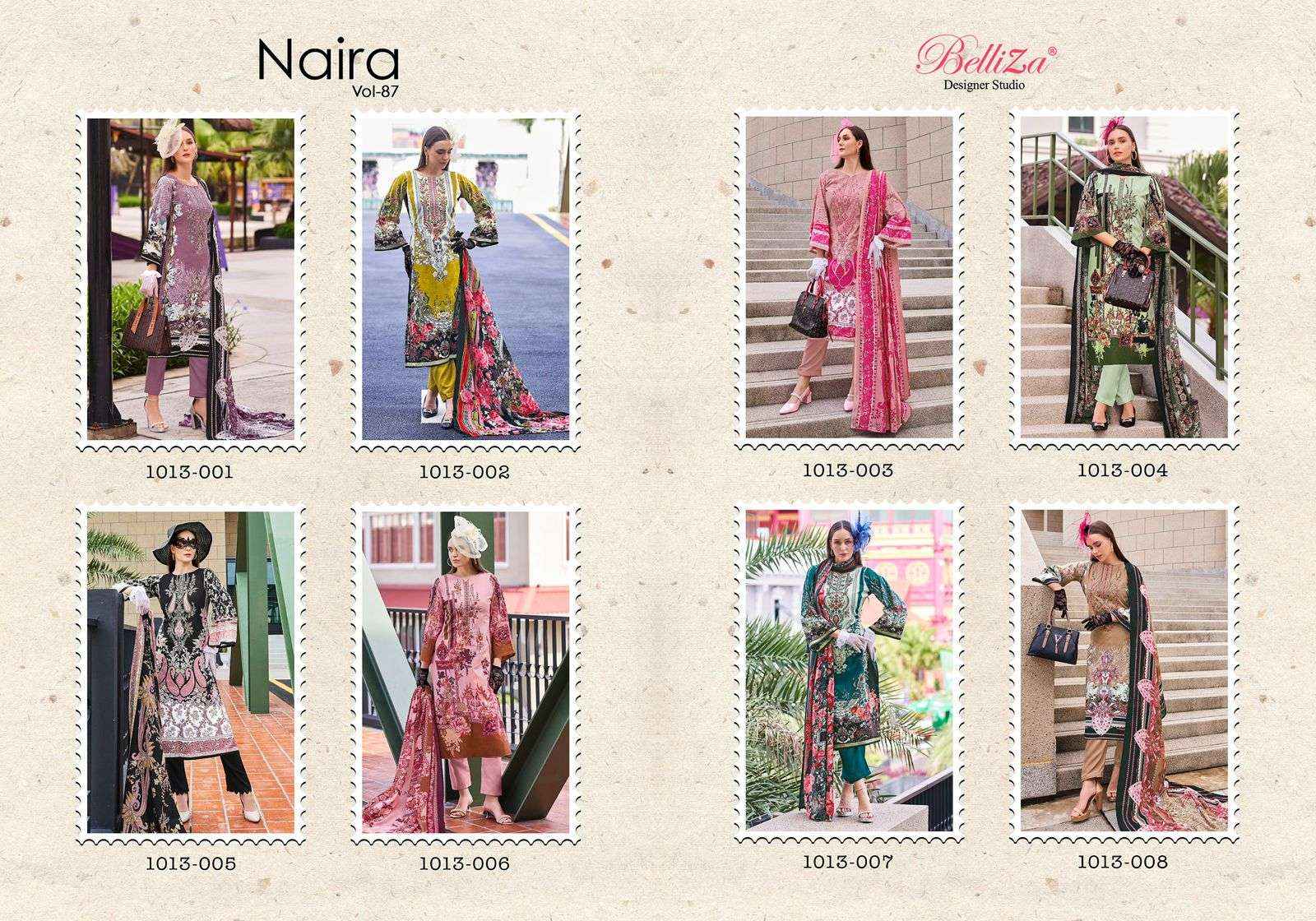 Belliza Naira Vol 87 Cotton Dress Material 8 pcs Cataloge