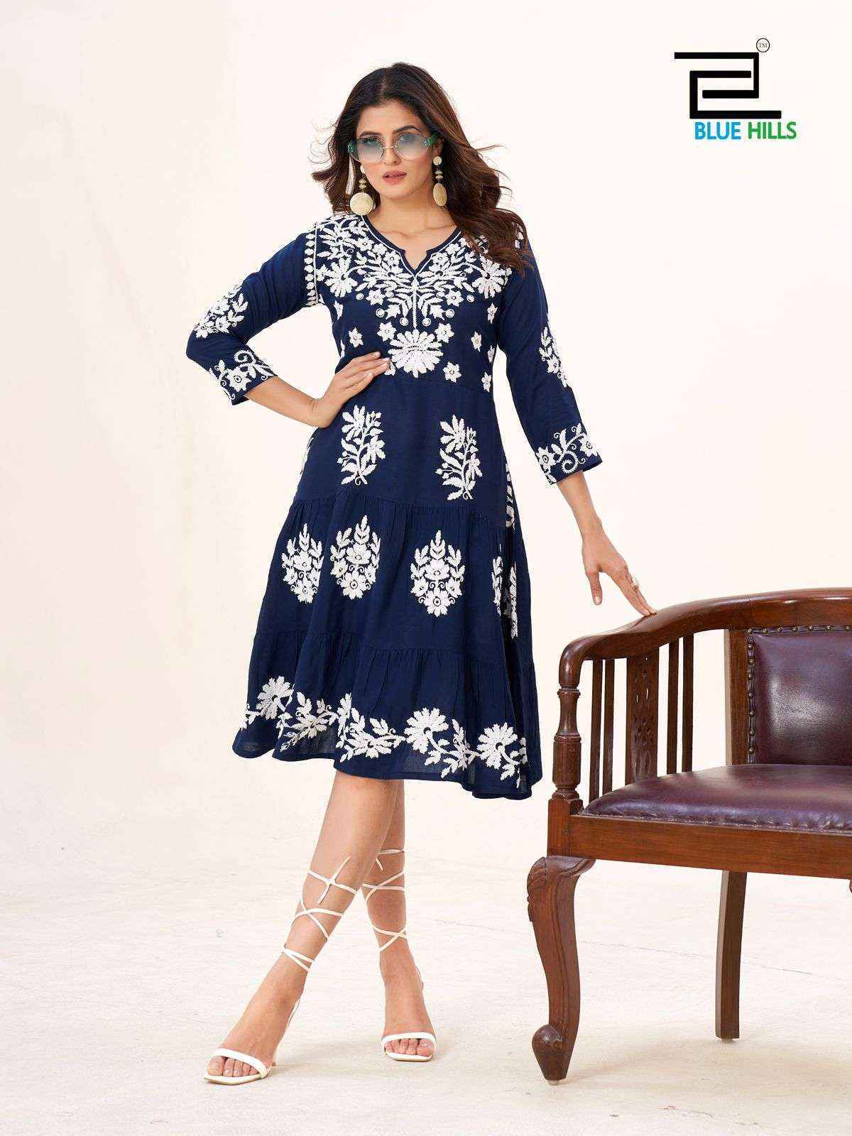 Blue Hills Kiara Vol 3 Limited Edition Fancy Weastern Kurtis 4 pcs Catalogue
