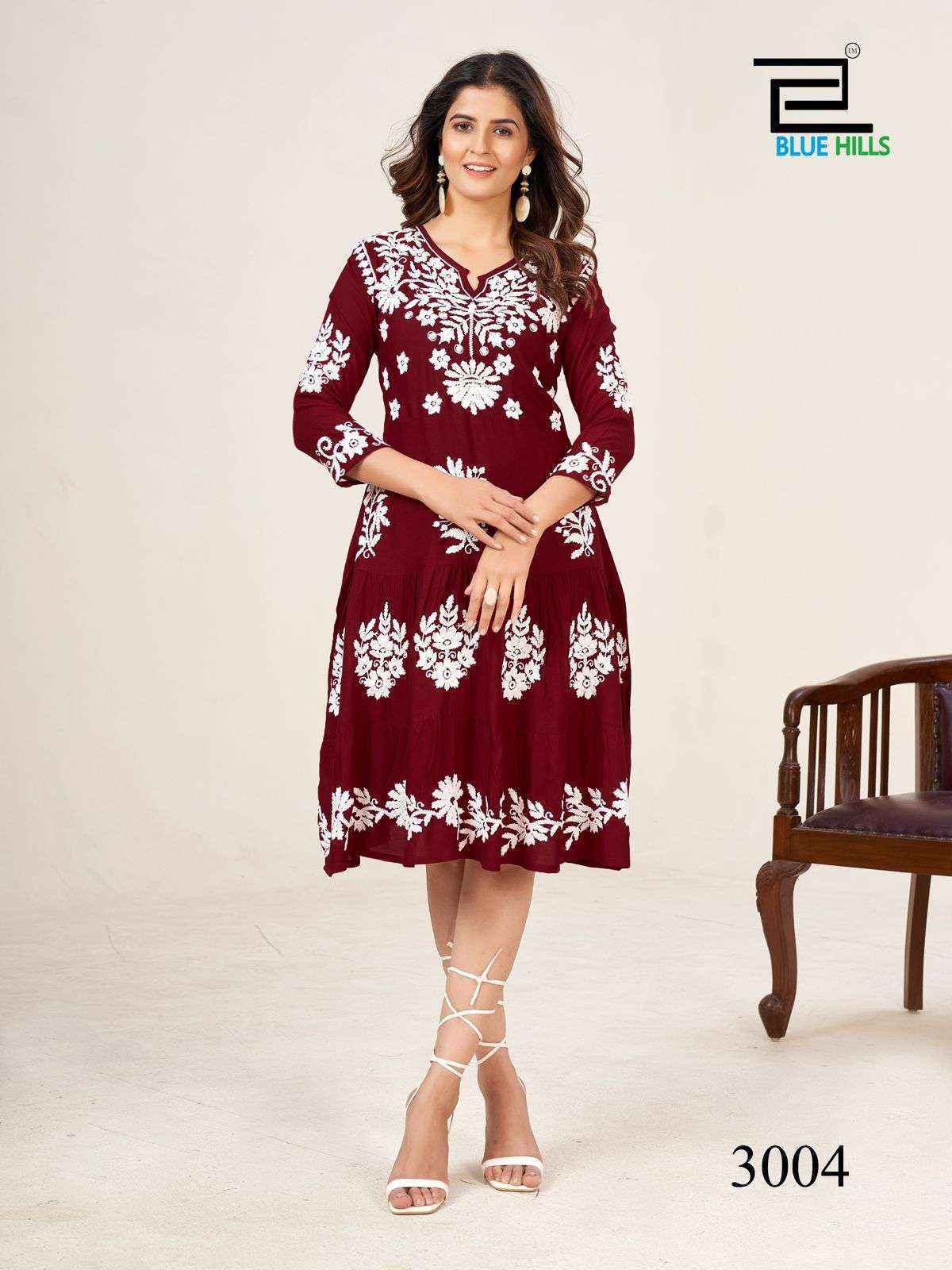 Blue Hills Kiara Vol 3 Limited Edition Fancy Weastern Kurtis 4 pcs Catalogue