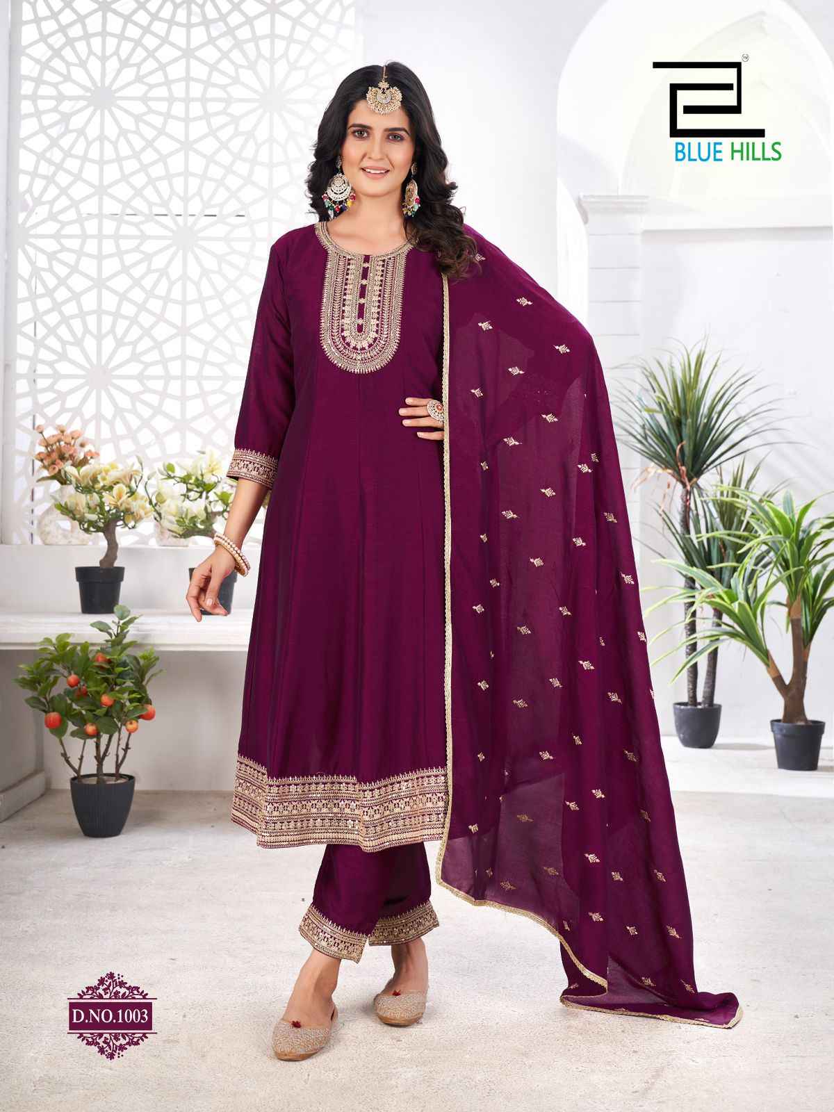 Blue Hills Taj Mahal Vichitra Kurti Combo 6 pcs Catalogue